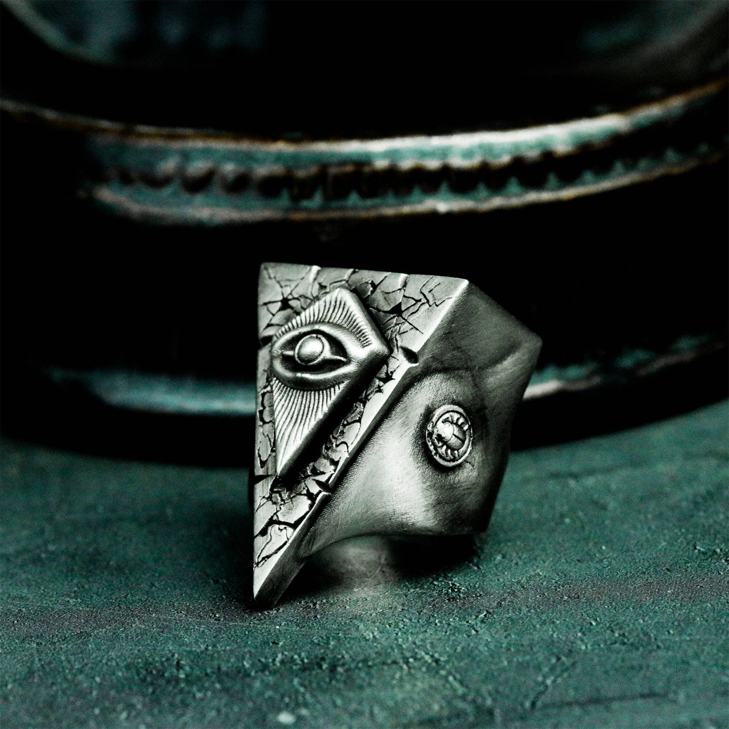 All-Seeing Triangle Ring ¨C 925 Silver Handmade