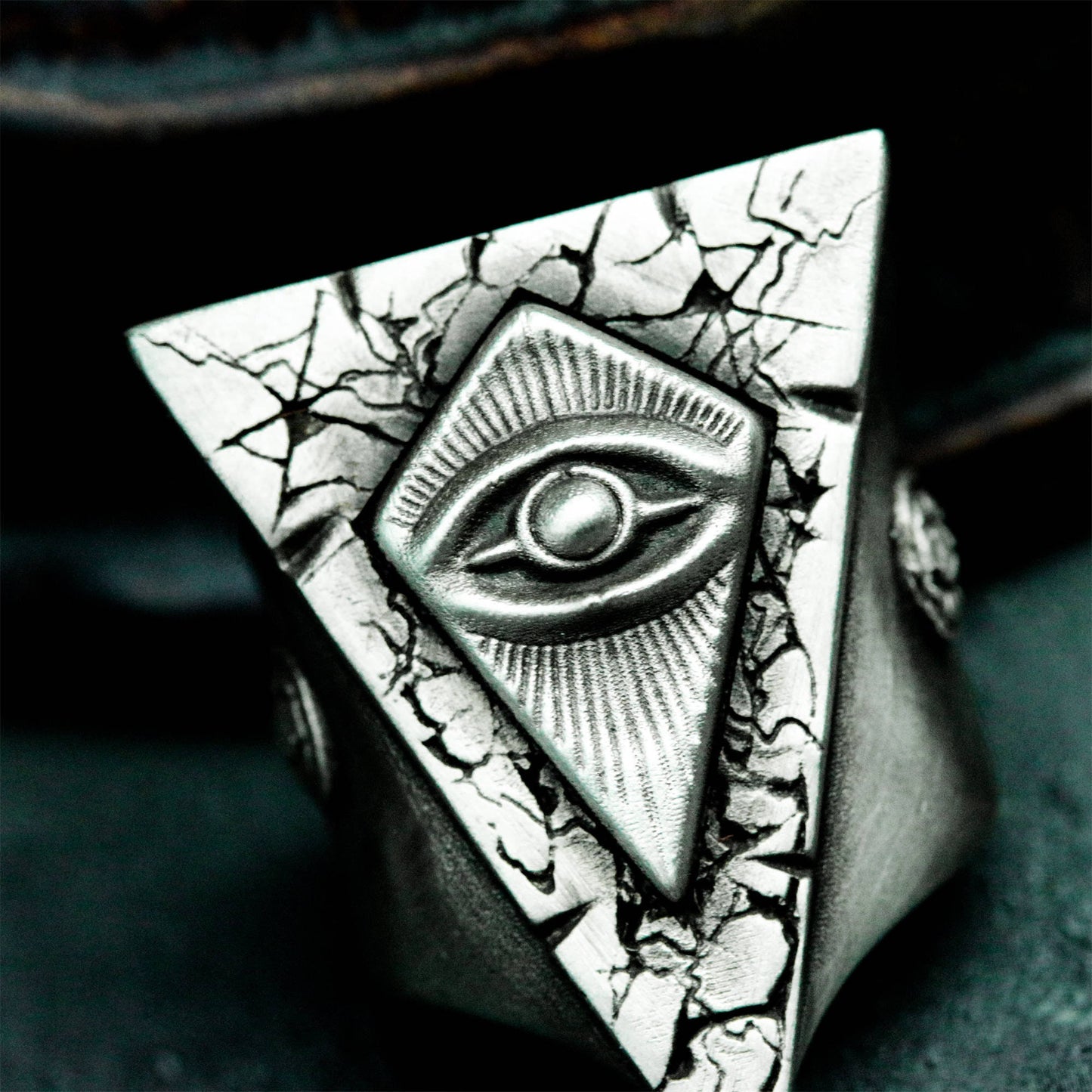 All-Seeing Triangle Ring ¨C 925 Silver Handmade