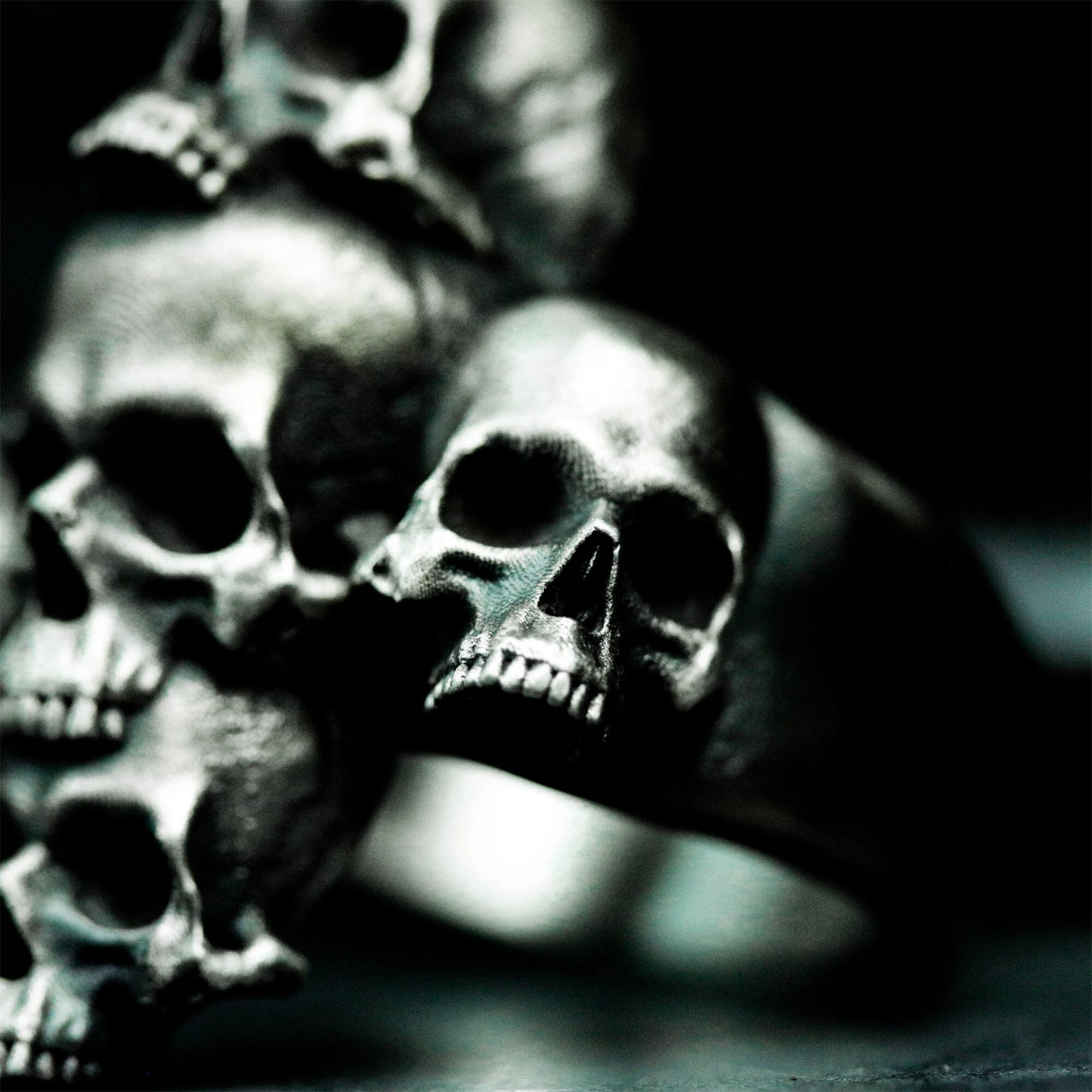 Five Skulls Ring - 925 Silver Handmade