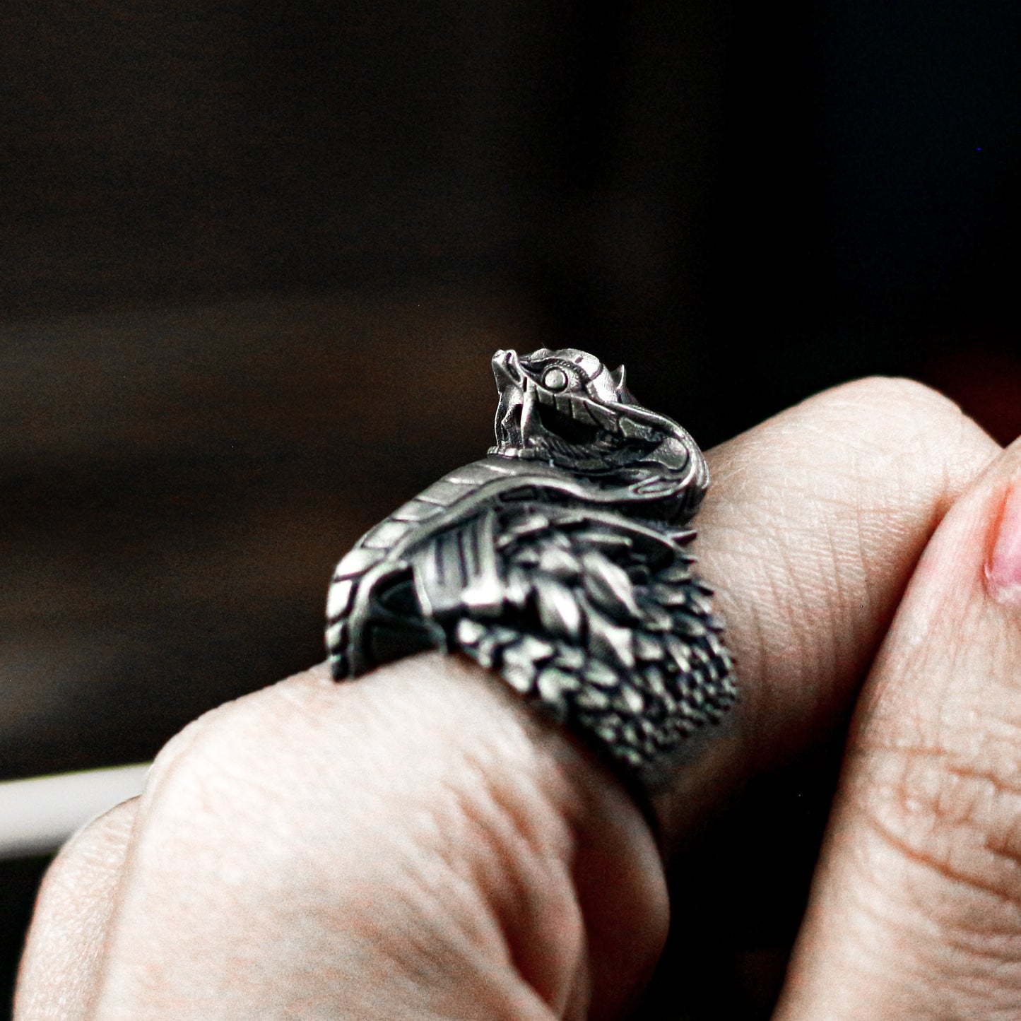 Cobra Head Ring - 925 Sterling Silver Handmade Bold