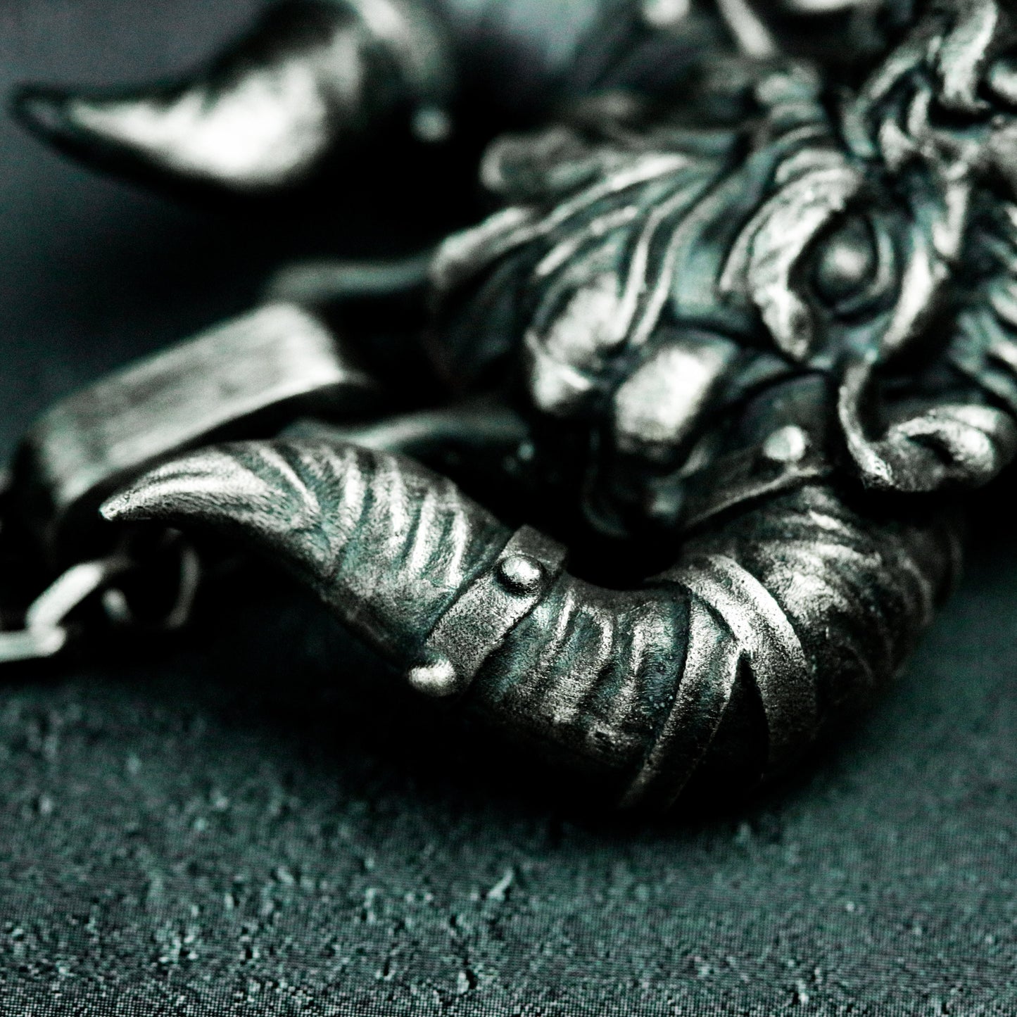 Horned Bull Pendant - 925 Silver Handmade Warrior Beast