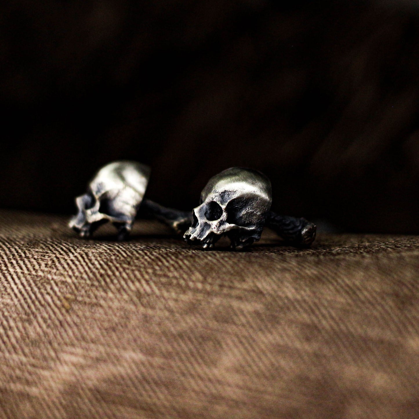 Human Skull Cufflinks - 925 Silver Handmade