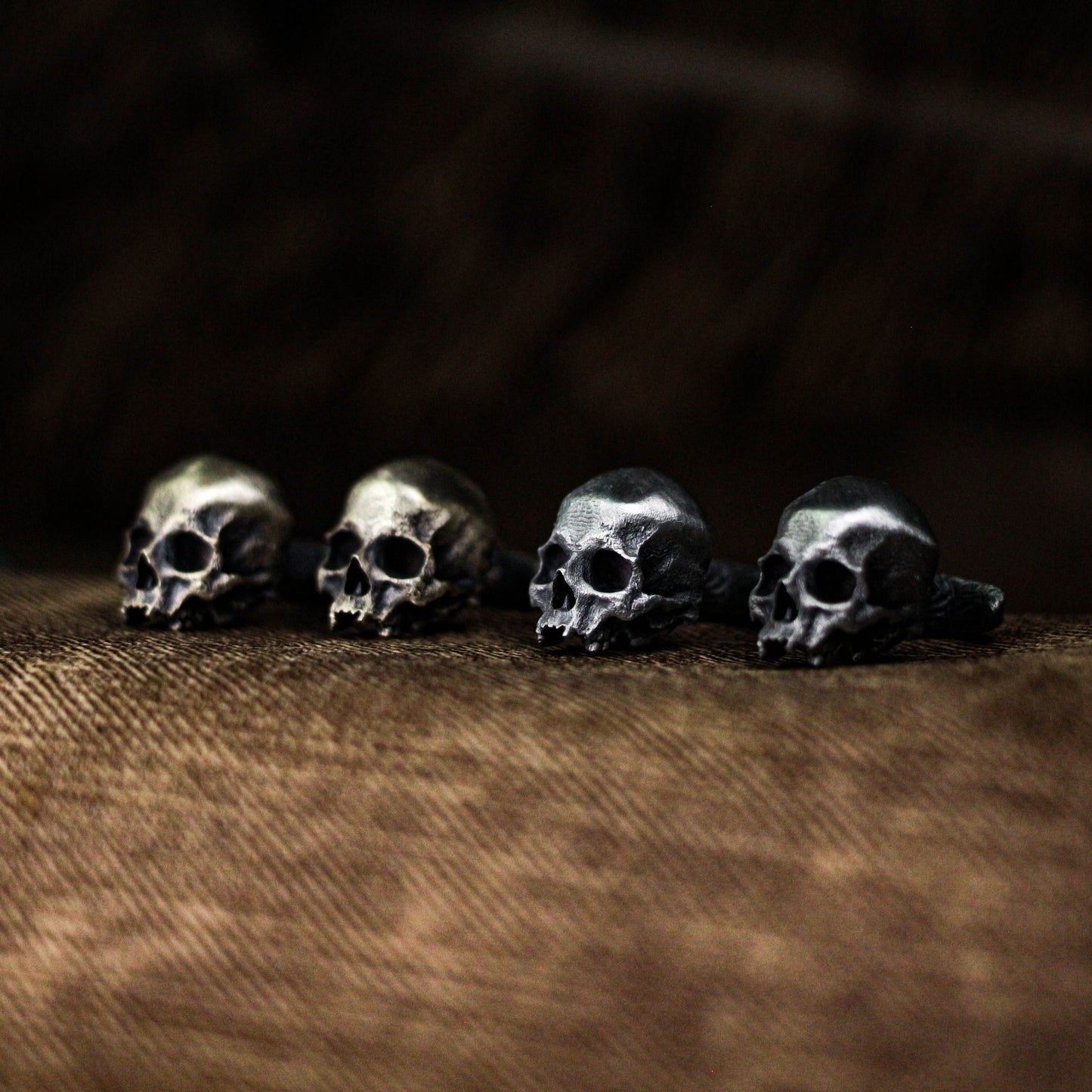 Human Skull Cufflinks - 925 Silver Handmade