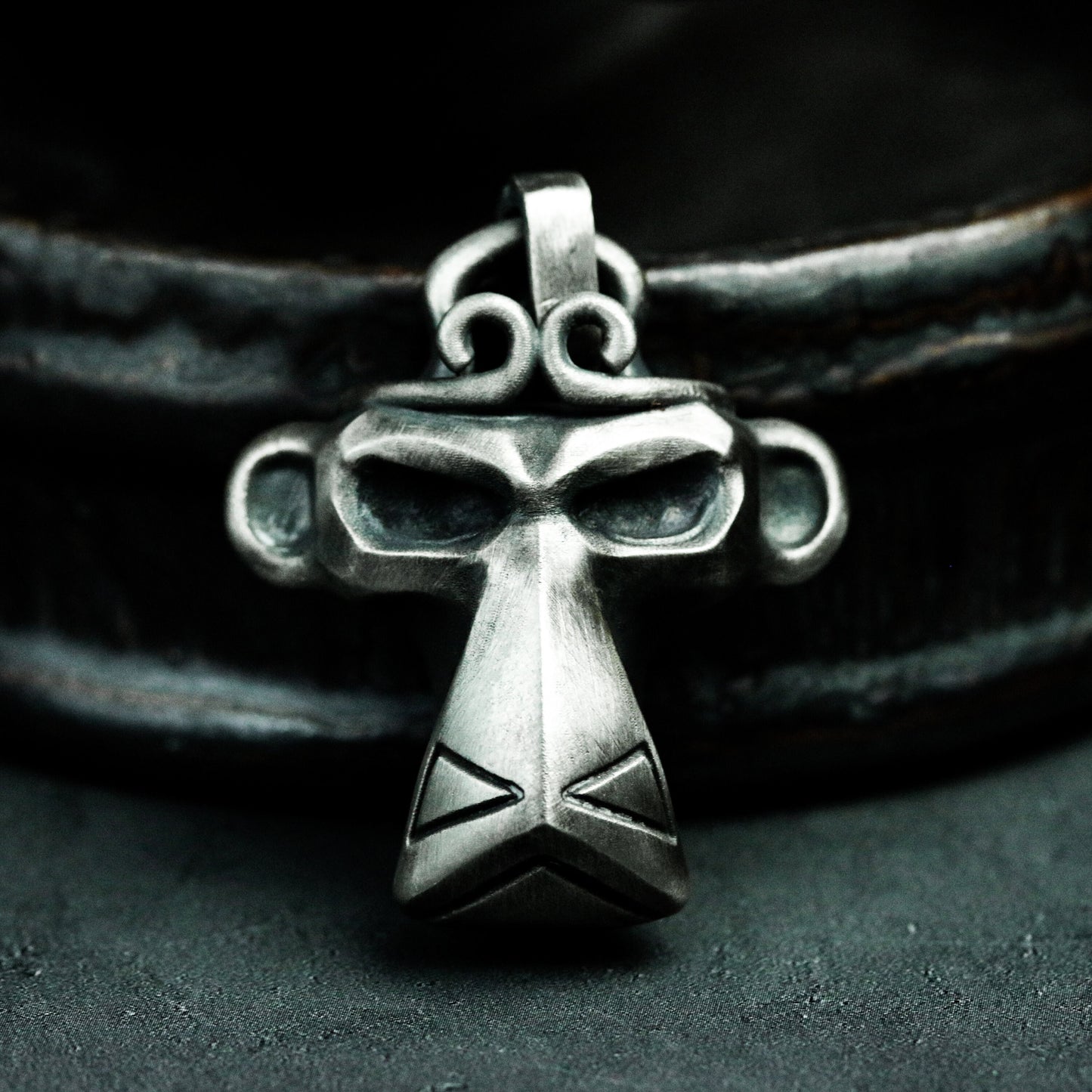 Dark Wukong Ape Pendant - 925 Sterling Silver Handmade Mystic