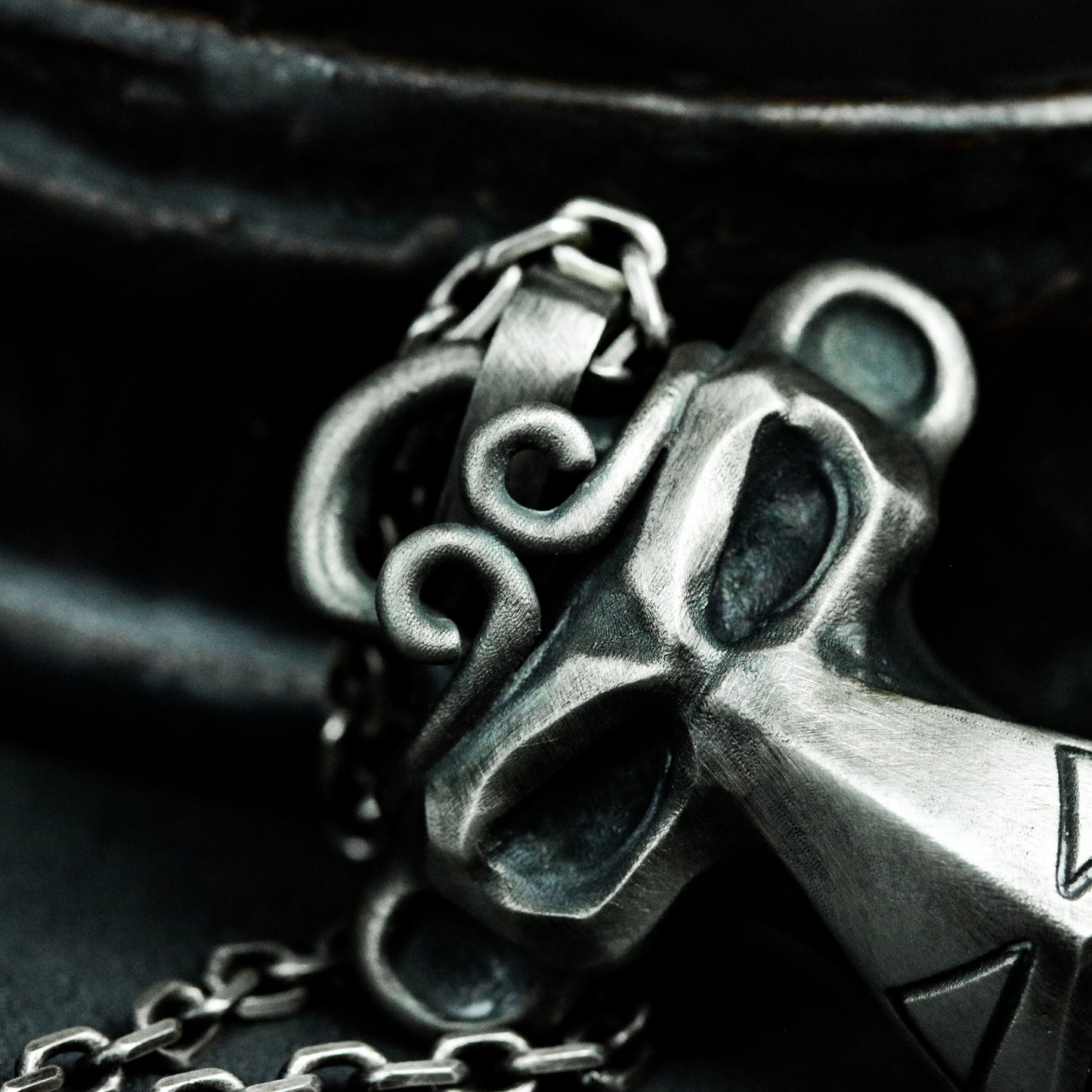 Dark Wukong Ape Pendant - 925 Sterling Silver Handmade Mystic