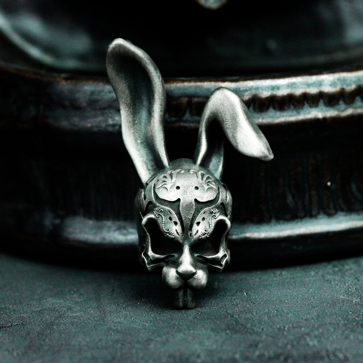 Bunny Skull Pendant ¨C Handmade 925 Silver Gothic Animal Necklace