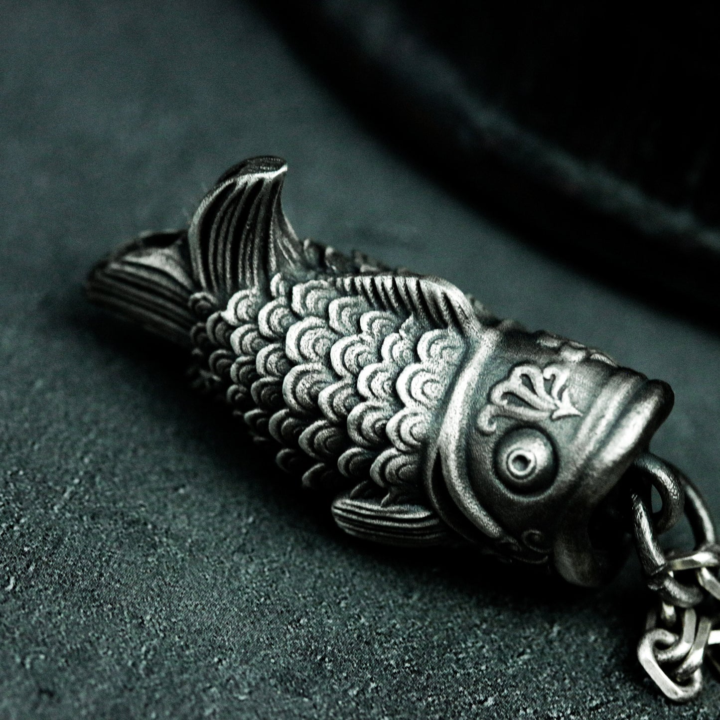 Koi Fish Pendant - Handmade 925 Silver Japanese Symbol