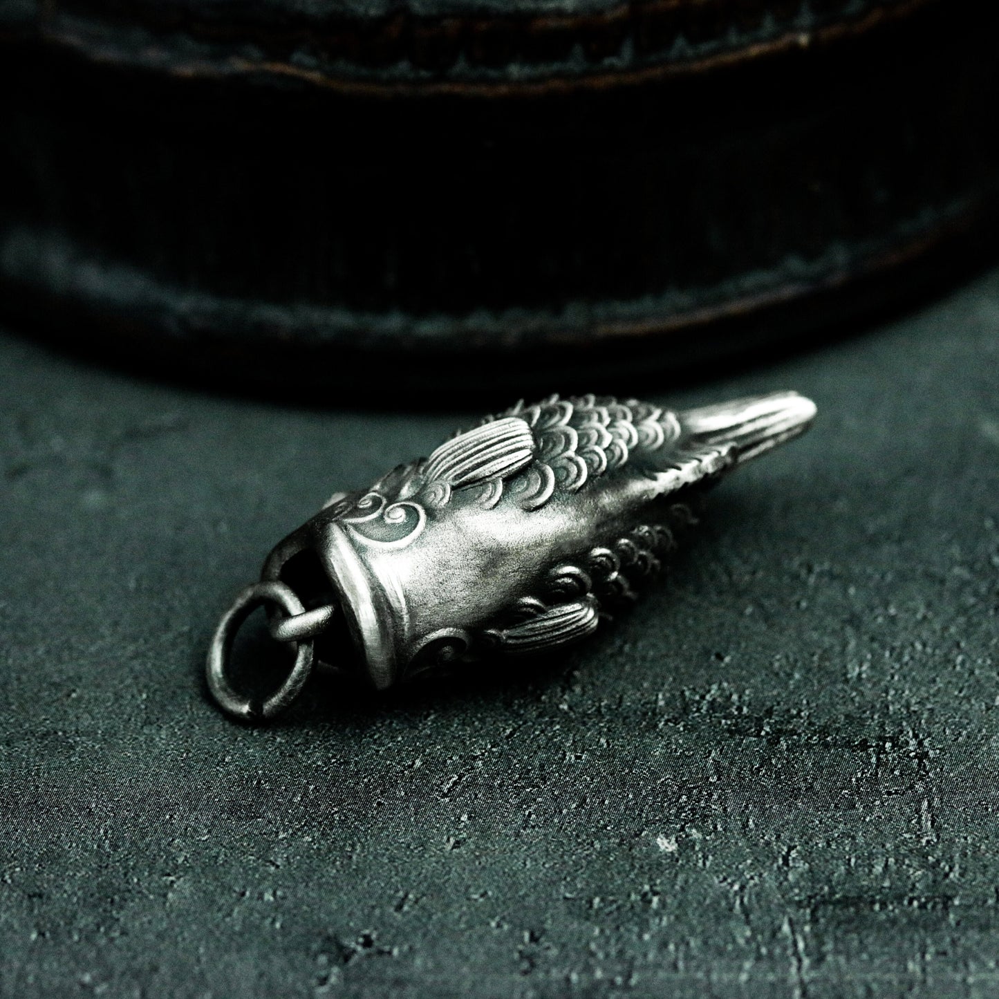 Koi Fish Pendant - Handmade 925 Silver Japanese Symbol