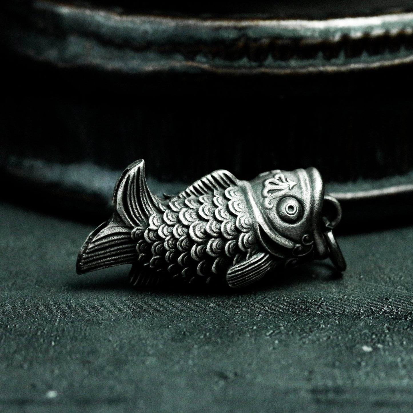 Koi Fish Pendant - Handmade 925 Silver Japanese Symbol