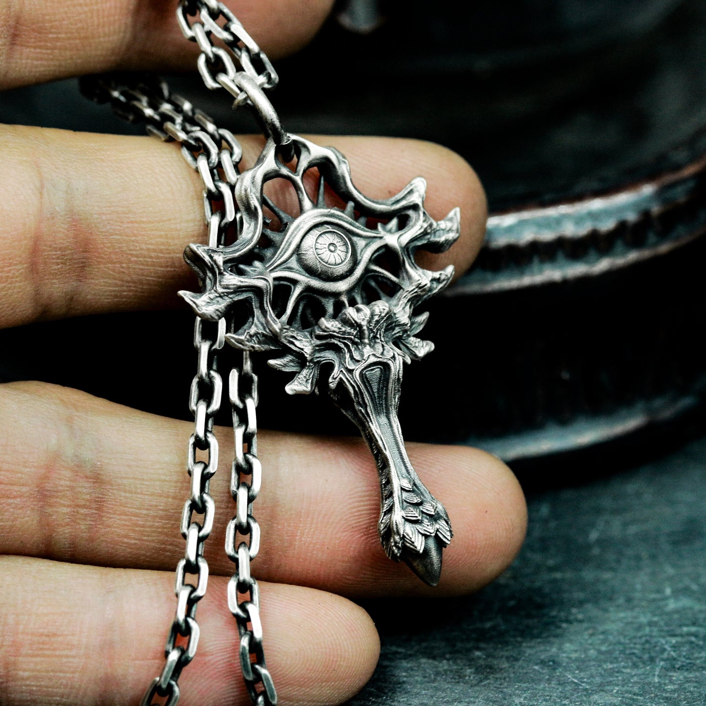 Ornate Eye Pendant ¨C 925 Silver Handmade