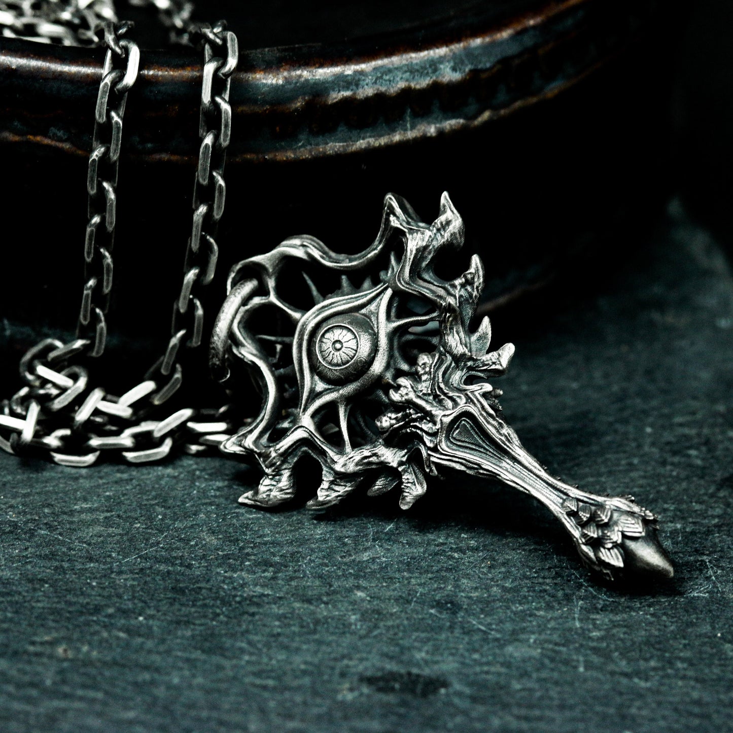 Ornate Eye Pendant ¨C 925 Silver Handmade