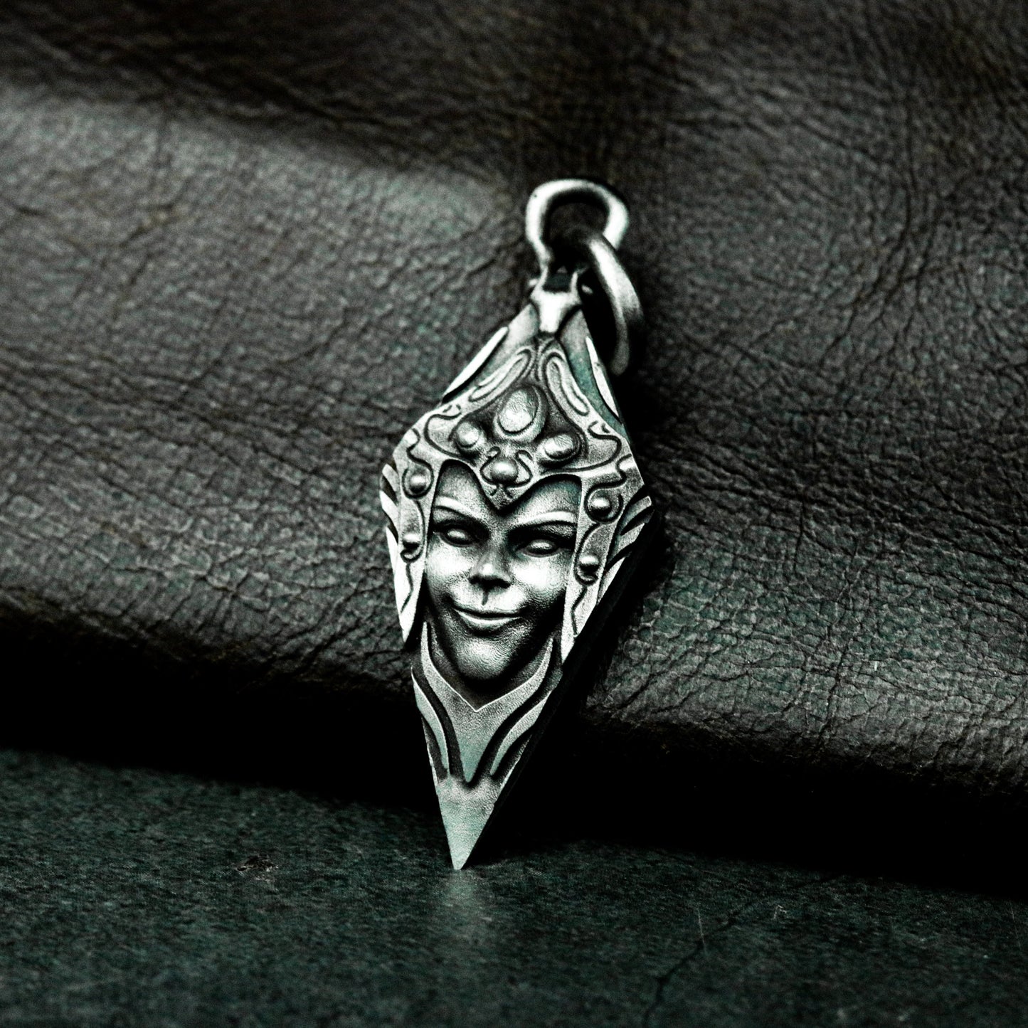 Face on Blade Pendant ¨C 925 Silver Handmade