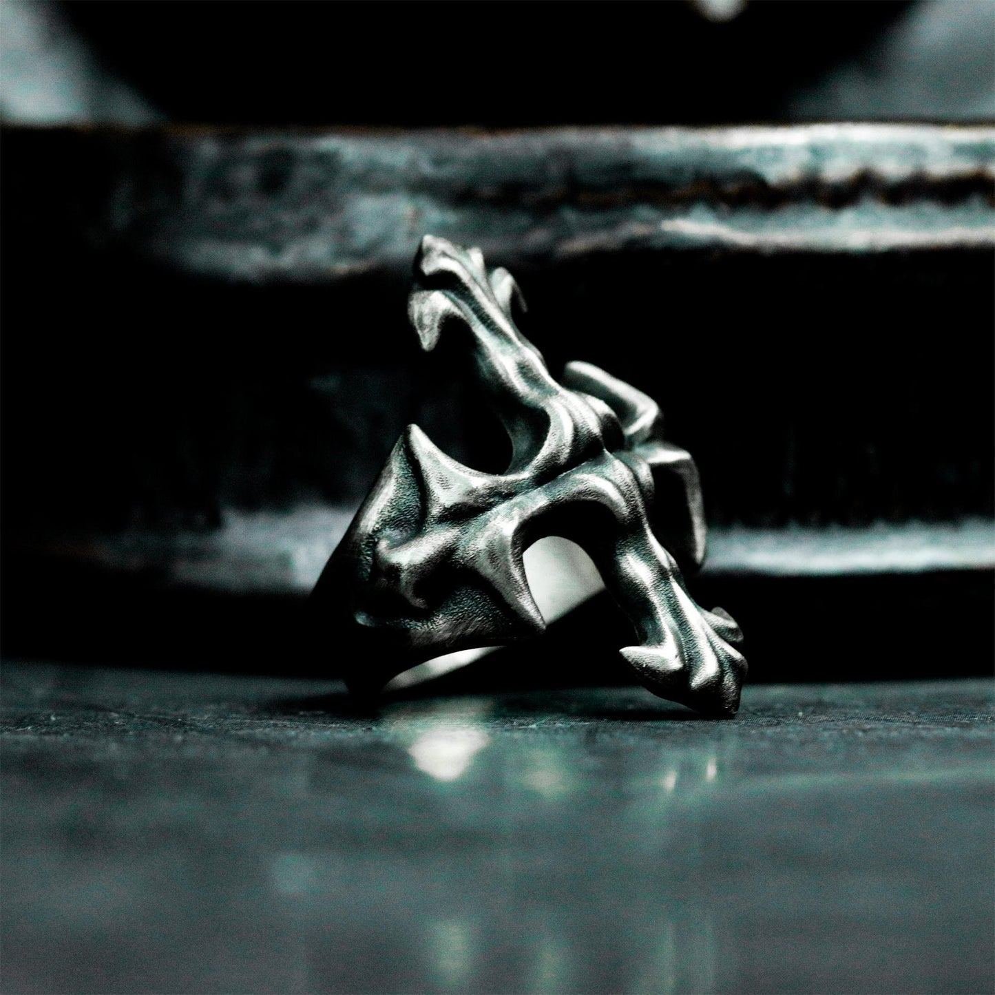 Cross Fleur Ring - 925 Sterling Silver Handmade Gothic