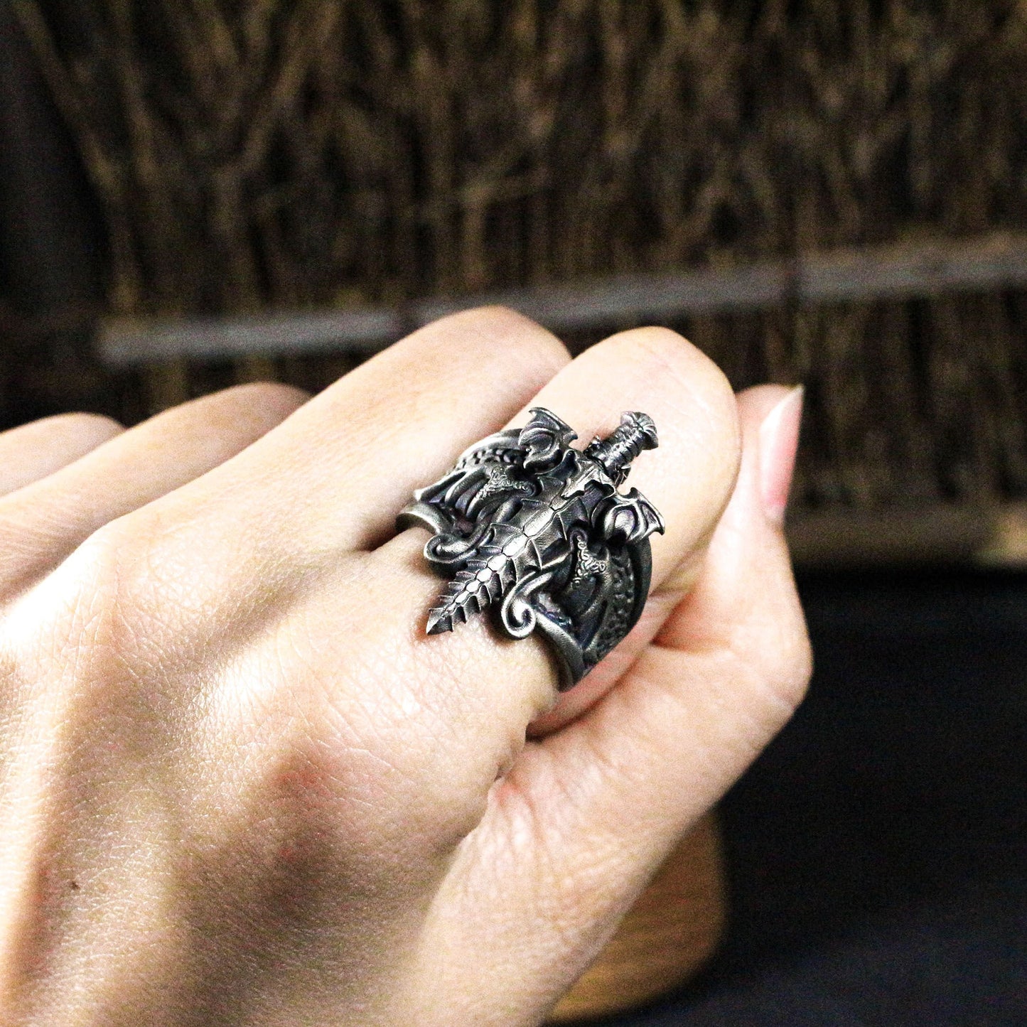 Angel's Sword Ring ¨C Handmade 925 Silver Holy Blade Band