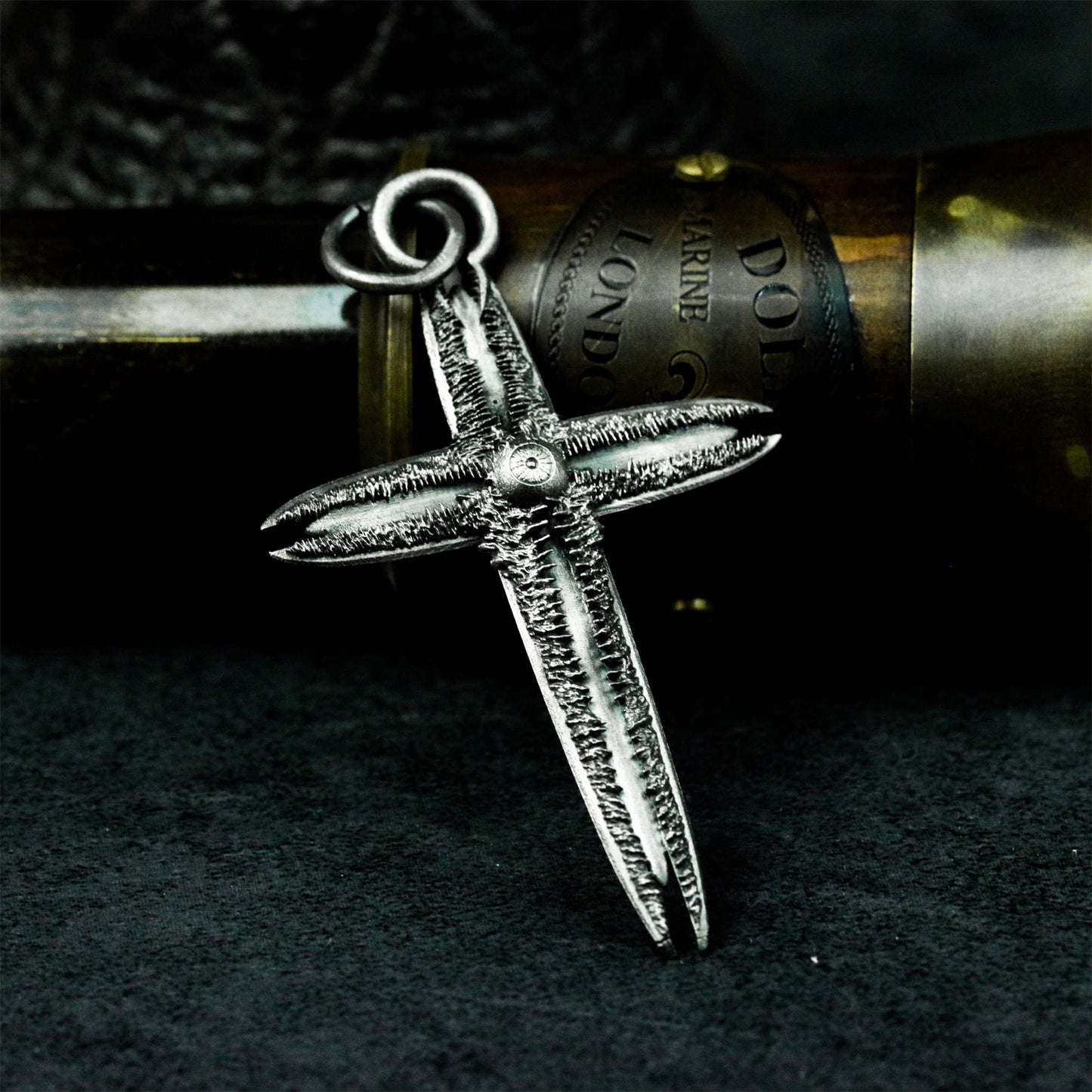 Torn Ghost Cross Pendant - 925 Silver Handmade