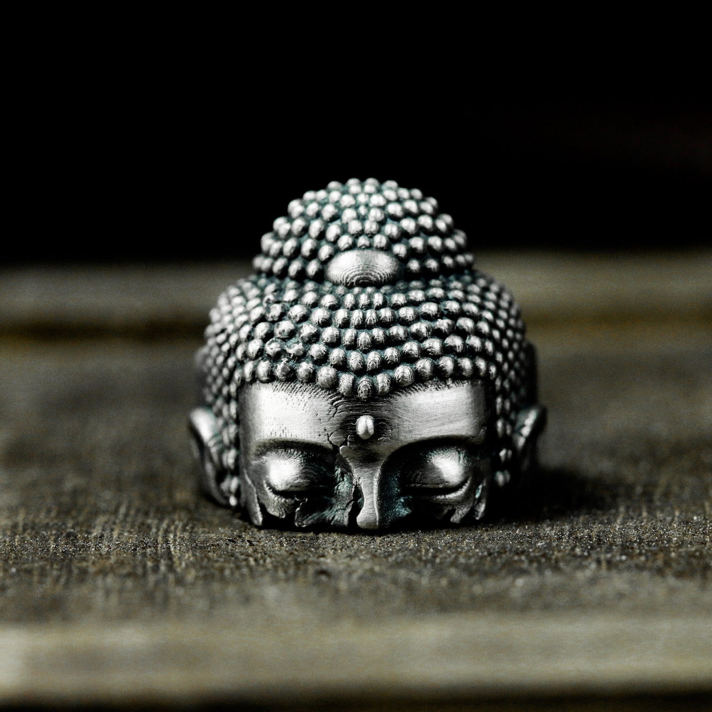 Buddha Head Ring - 925 Silver Handmade Sacred Design