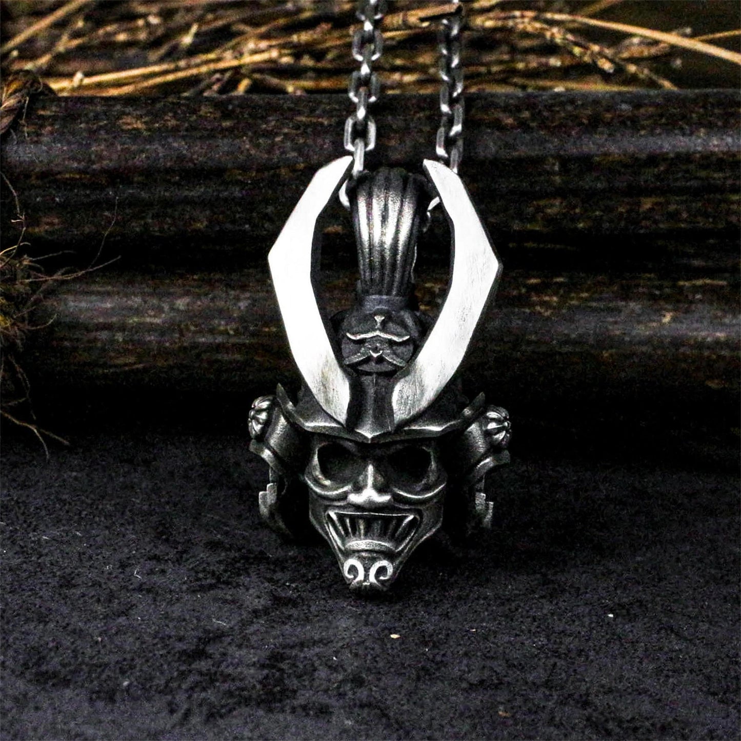 Samurai Demon Pendant ¨C 925 Silver Handmade