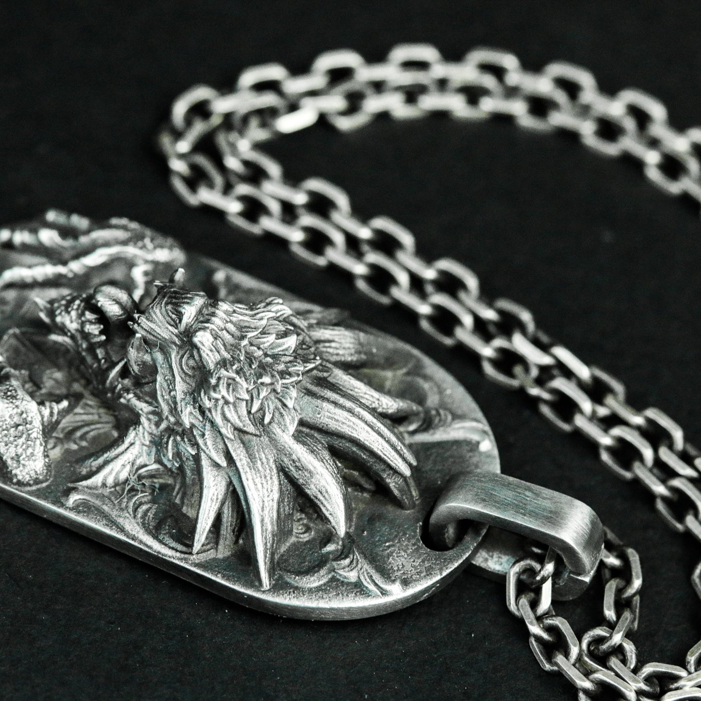 Infernal Seal Pendant ¨C 925 Sterling Silver Handmade