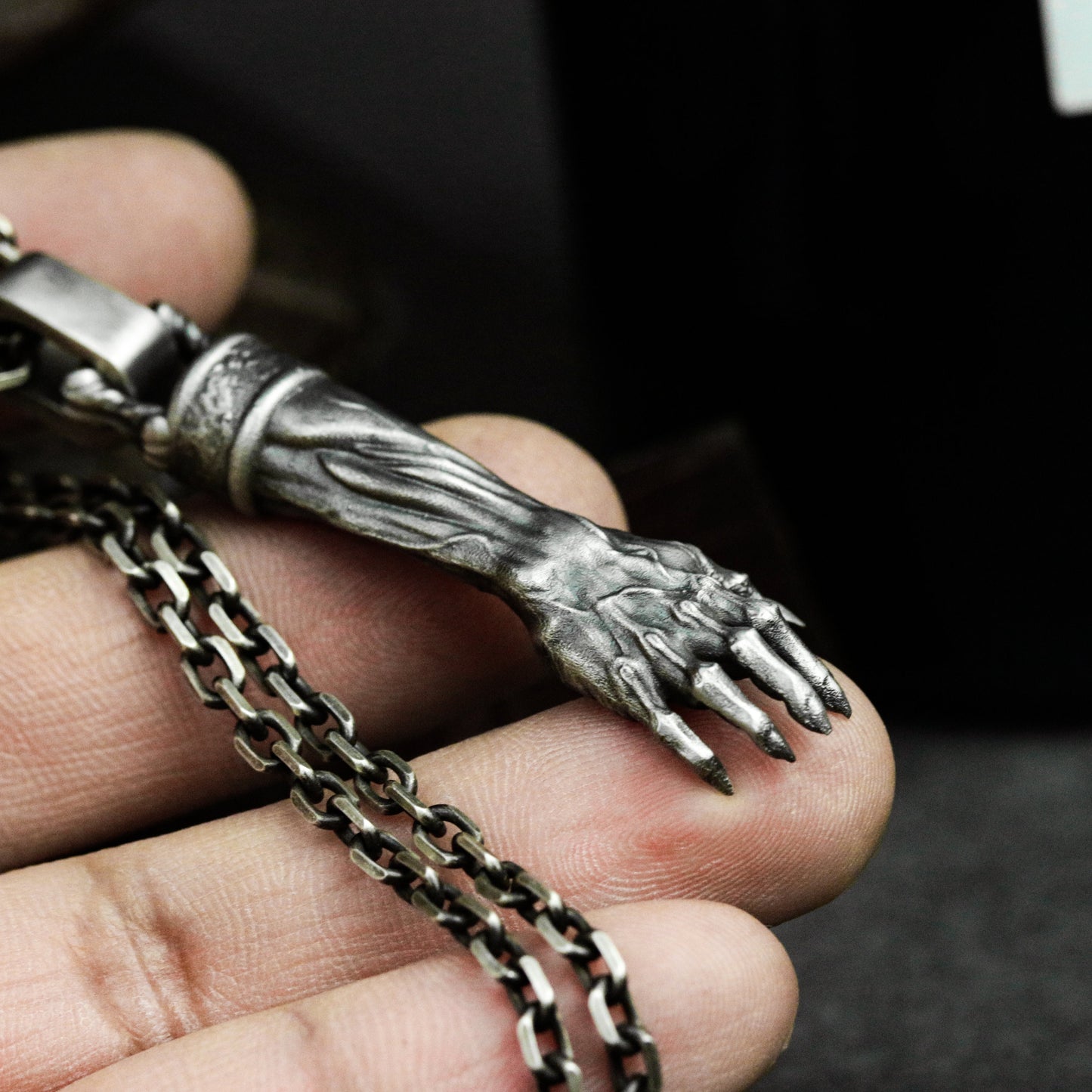 Arm Bone Pendant ¨C Handmade 925 Silver Anatomical Relic Necklace