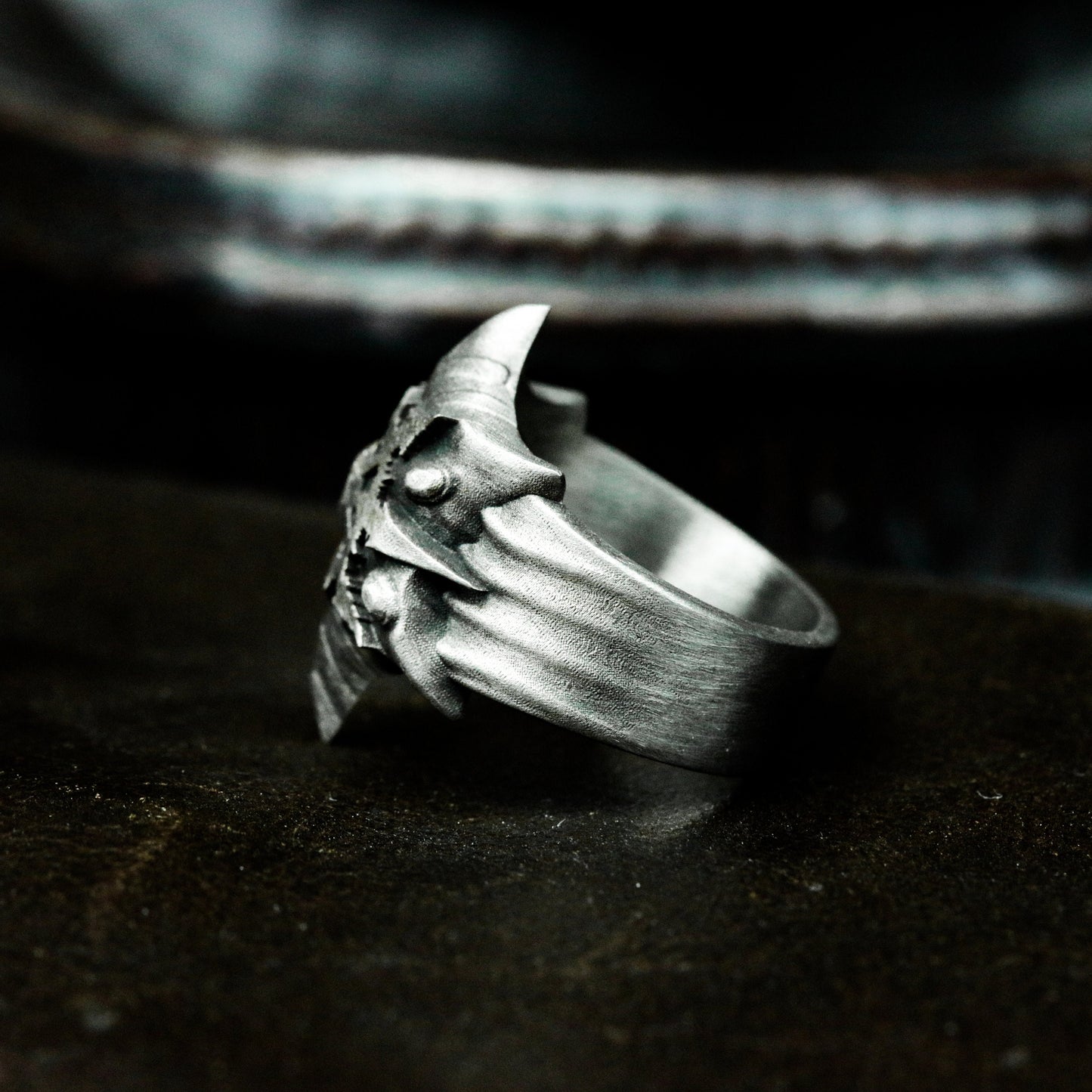 Gear Star Ring ¨C Handmade 925 Silver Steampunk Core Band