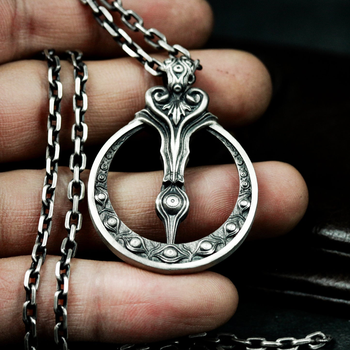 Serpent Key Pendant ¨C 925 Sterling Silver Handmade