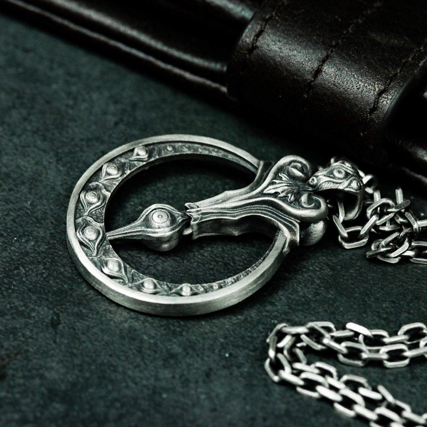 Serpent Key Pendant ¨C 925 Sterling Silver Handmade