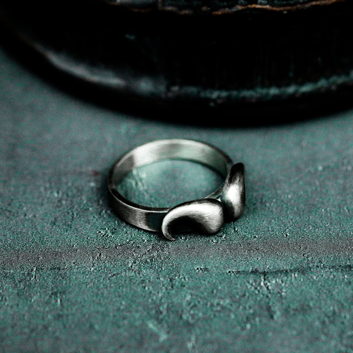 Abstract Demon Horn Ring - 925 Silver Handmade