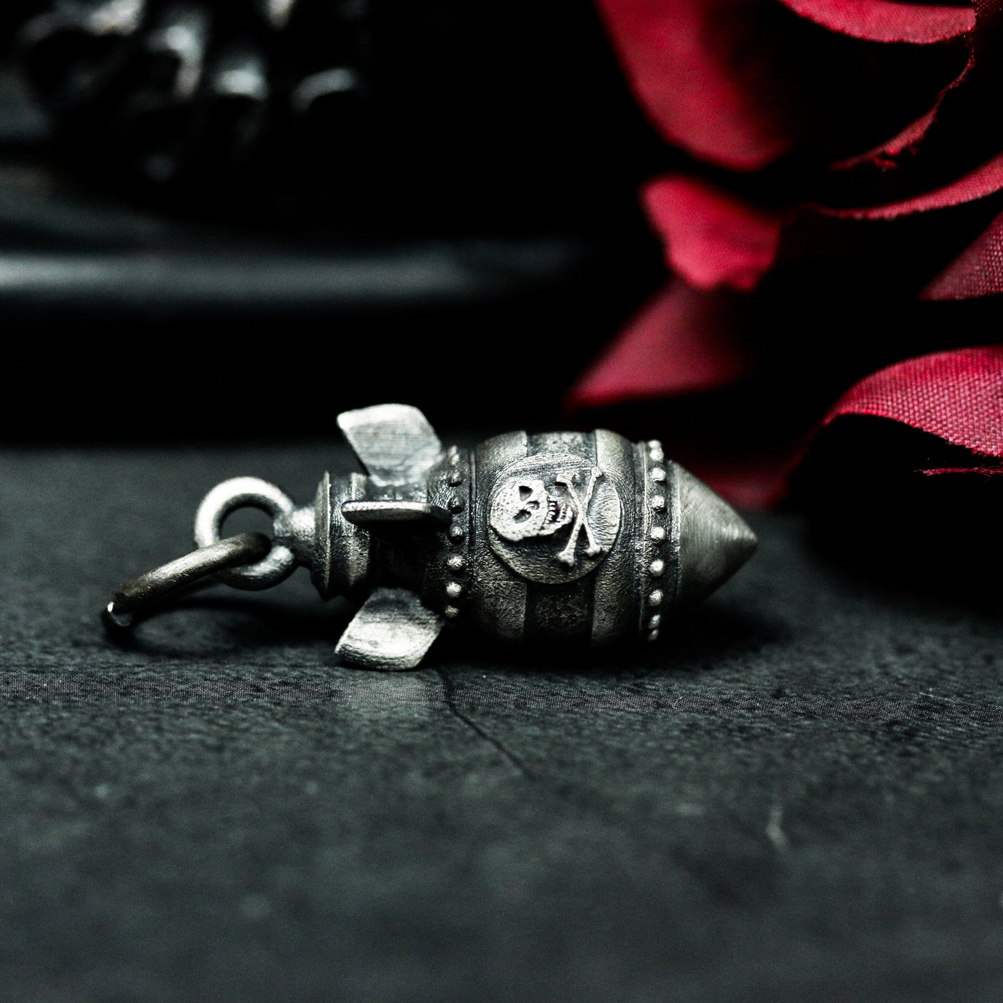 Mini Missile Pendant with Tactical Details ¨C 925 Sterling Silver Handmade