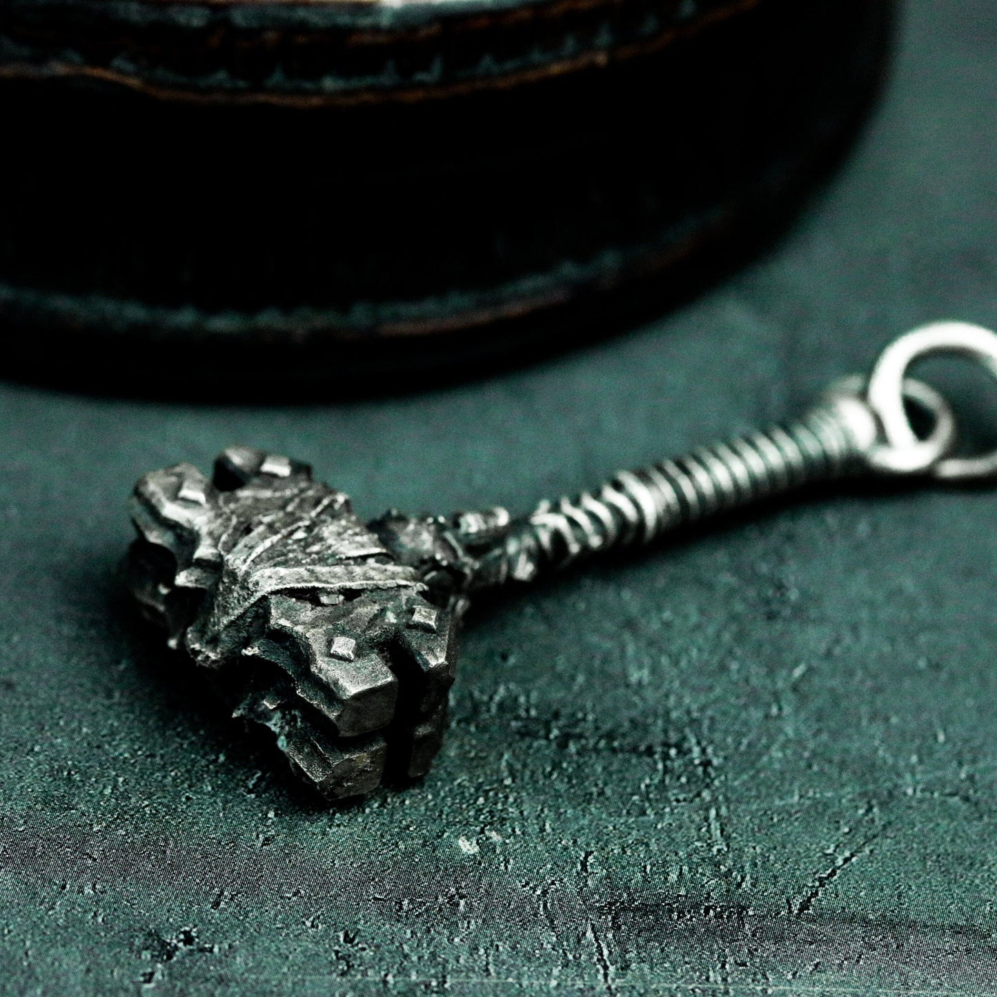 Runed Hammer Pendant ¨C 925 Silver Handmade