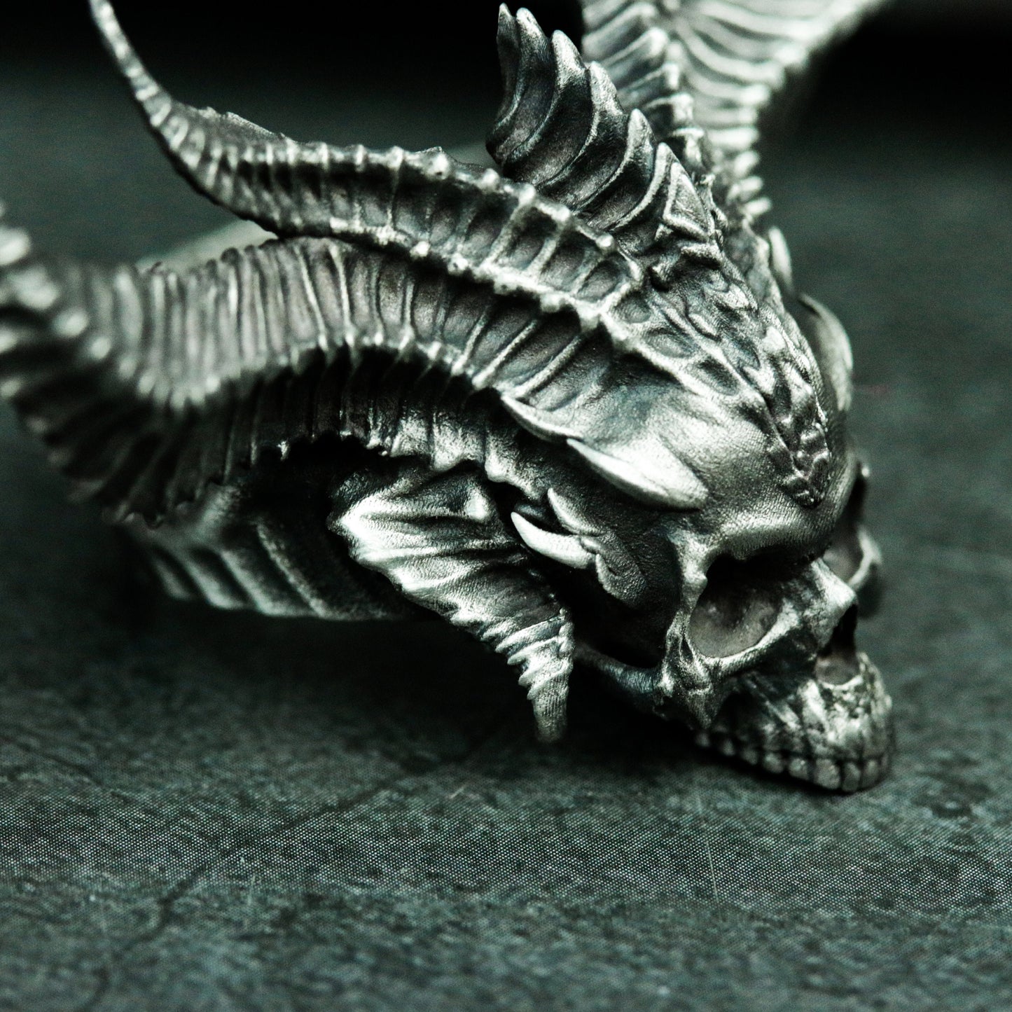 Horned Demon Ring ¨C 925 Silver Handmade