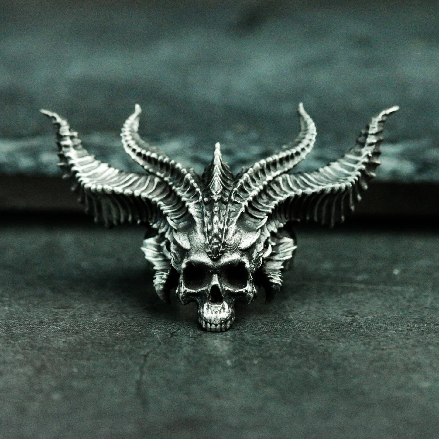 Horned Demon Ring ¨C 925 Silver Handmade