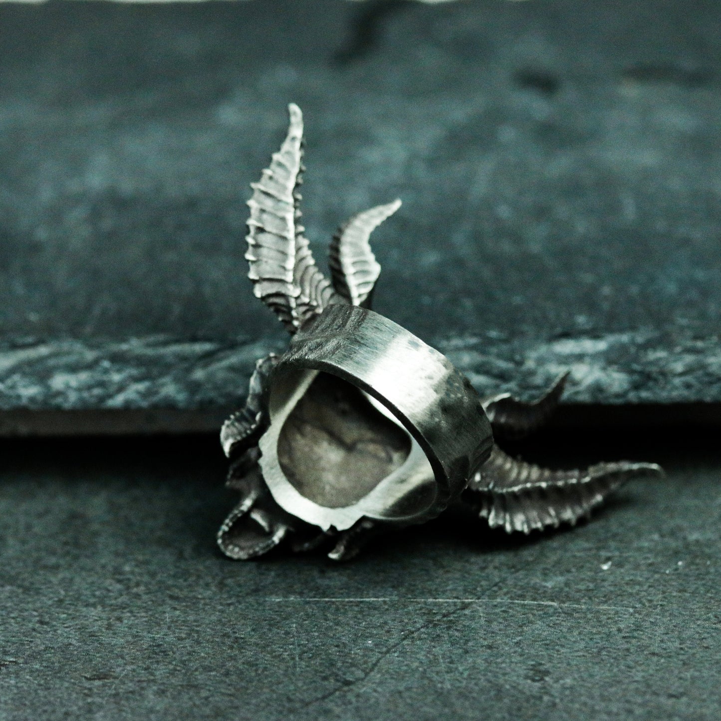 Horned Demon Ring ¨C 925 Silver Handmade