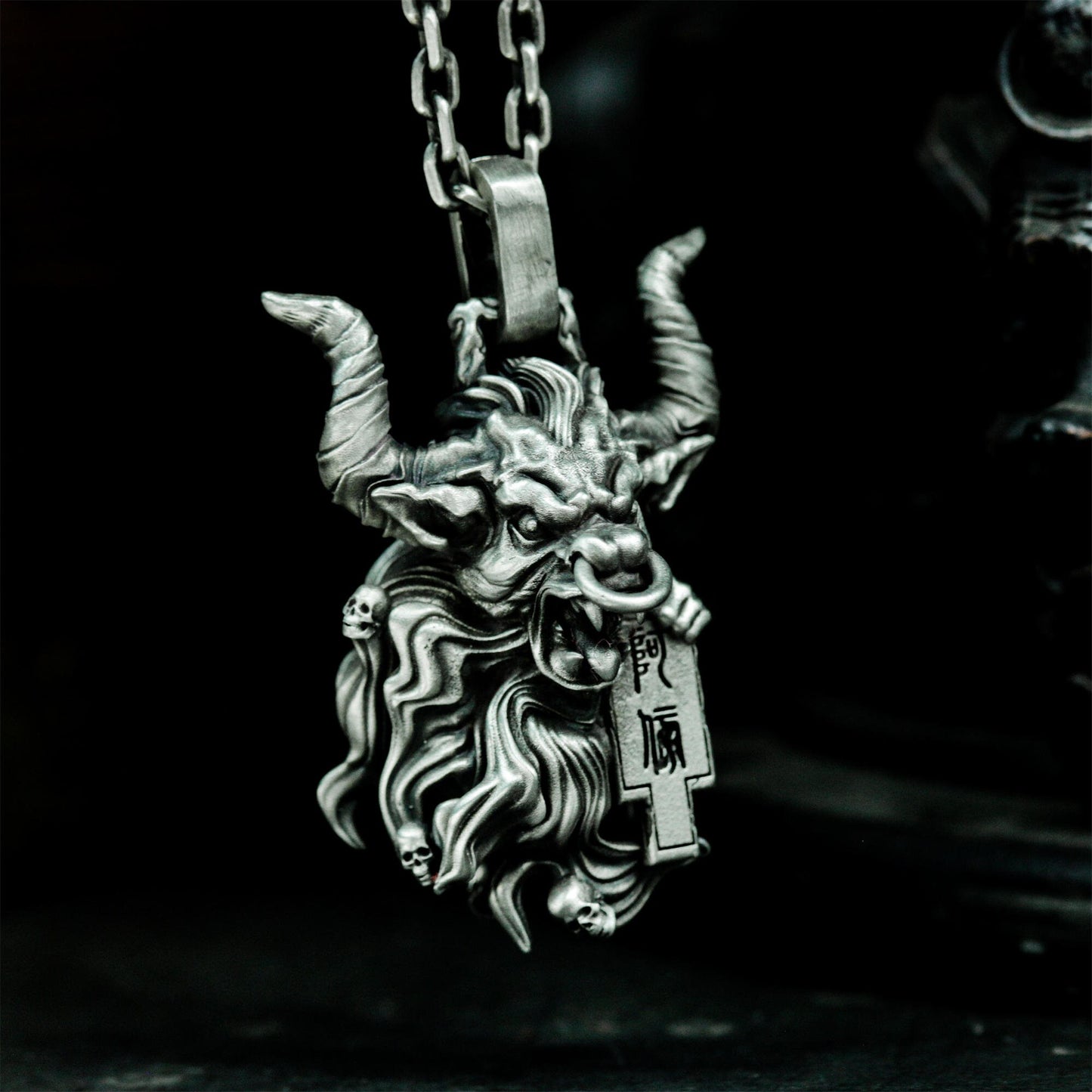 Mythic Bull Pendant - 925 Silver Handmade Strength Totem