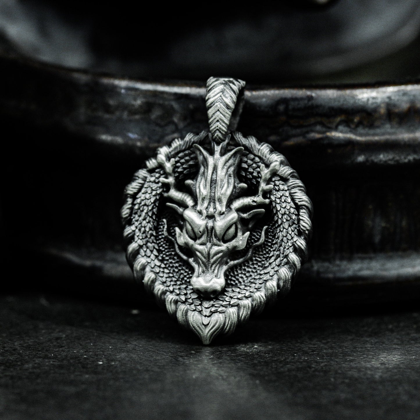 Beast Head Heart Pendant ¨C 925 Silver Handmade