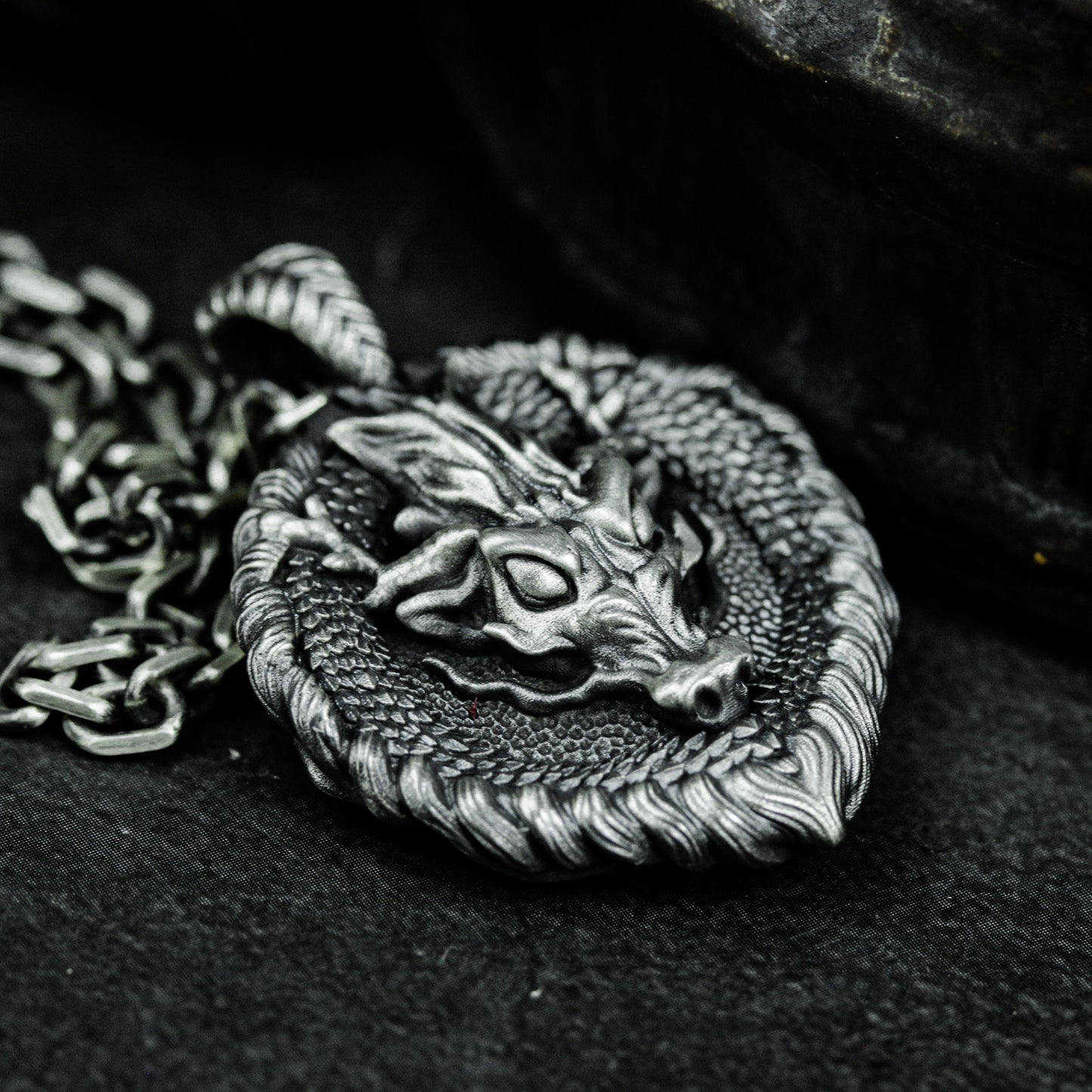 Beast Head Heart Pendant ¨C 925 Silver Handmade