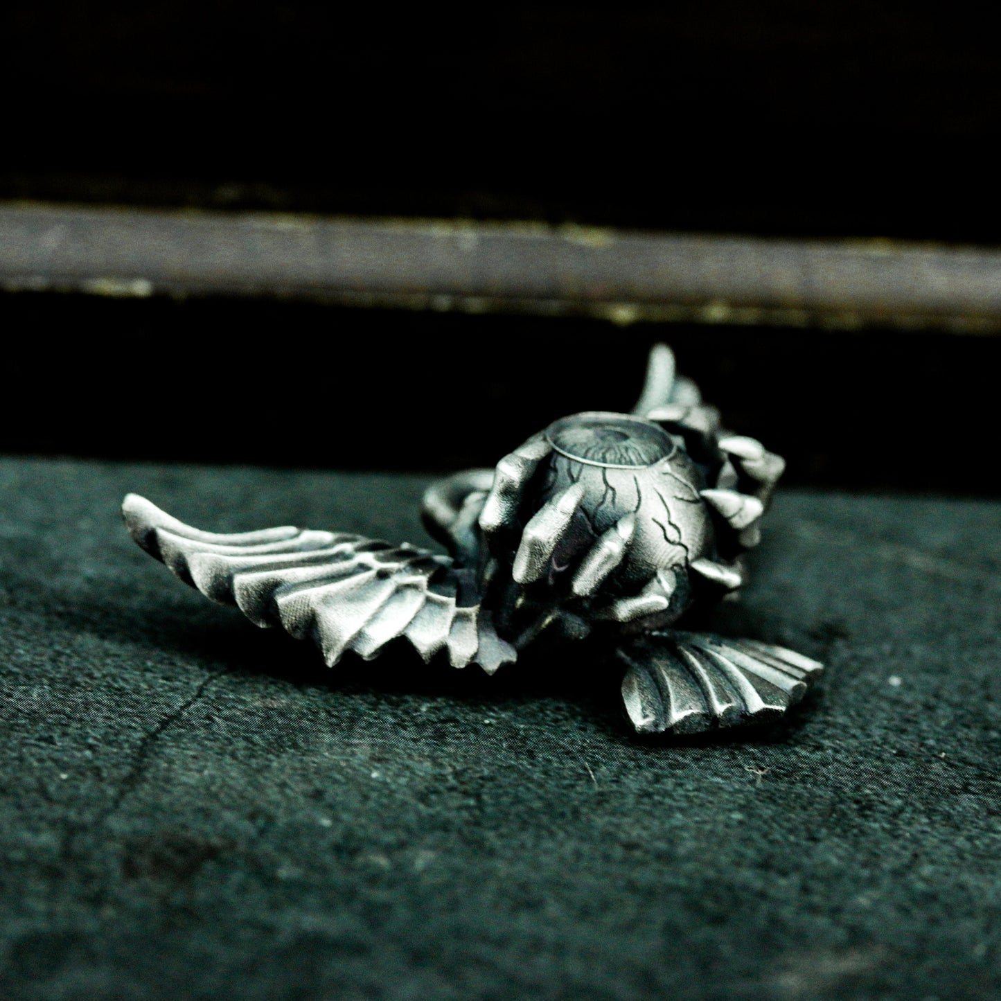 Winged Eye Gear Pendant ¨C 925 Silver Handmade