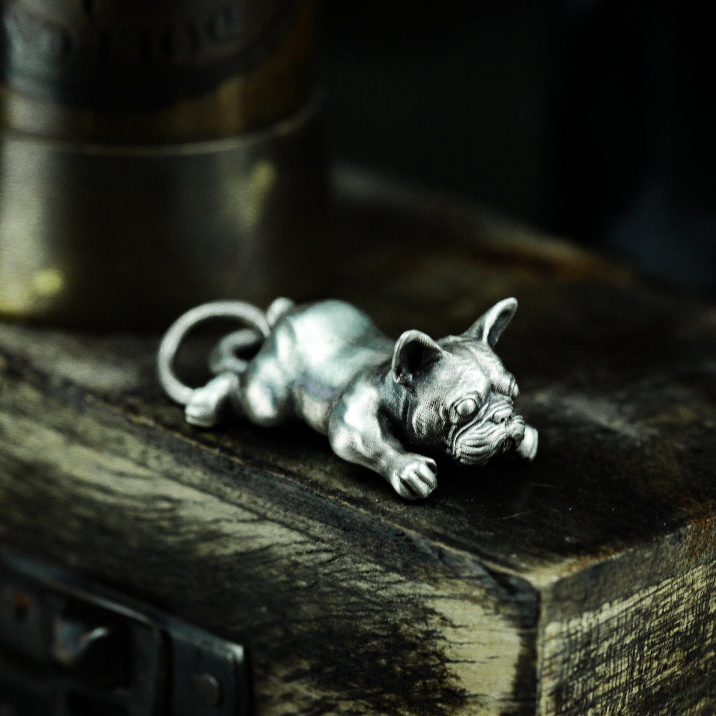 French Bulldog Pendant ¨C 925 Silver Handmade