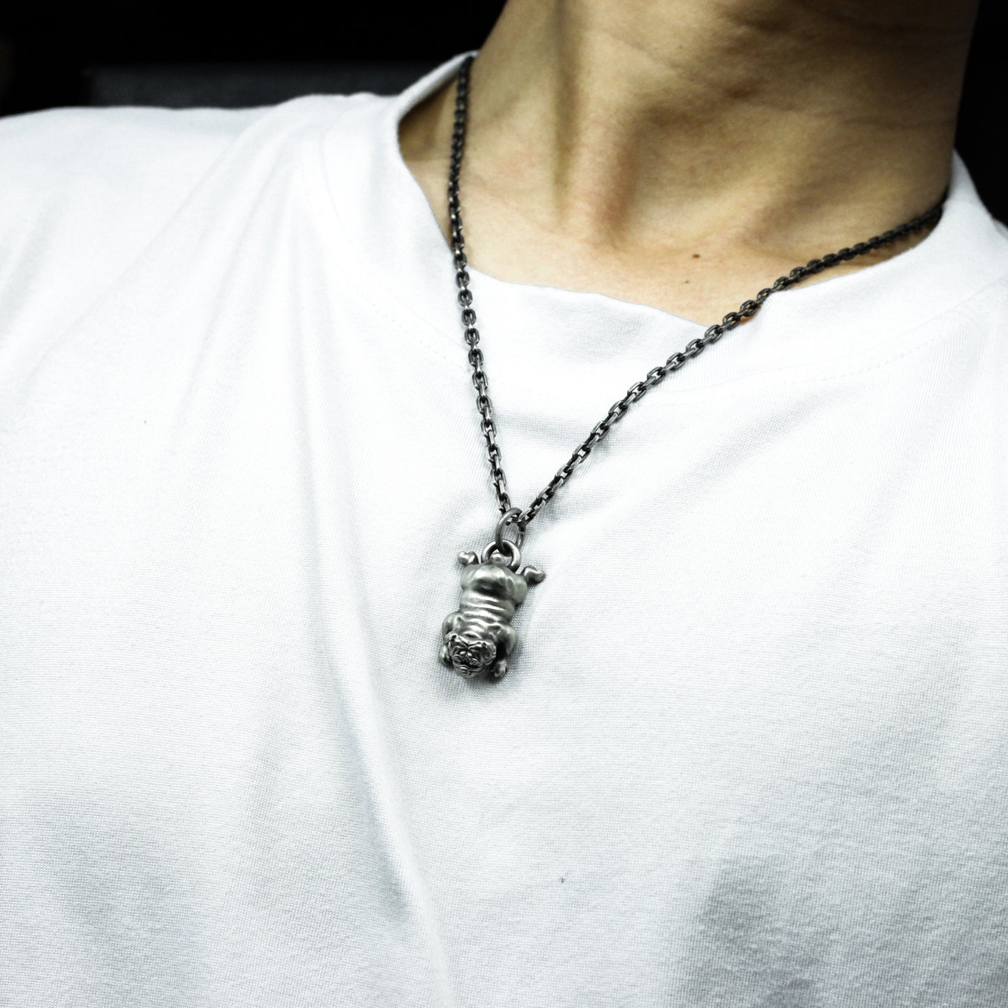Bulldog Pendant - 925 Silver Handmade Fierce Companion