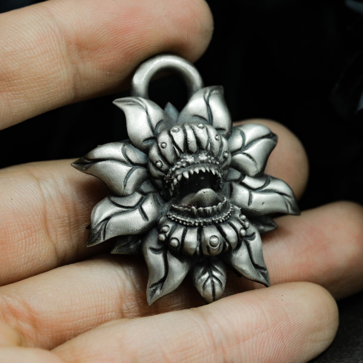 Venus Flytrap Pendant - 925 Silver Handmade Carnivorous Bloom