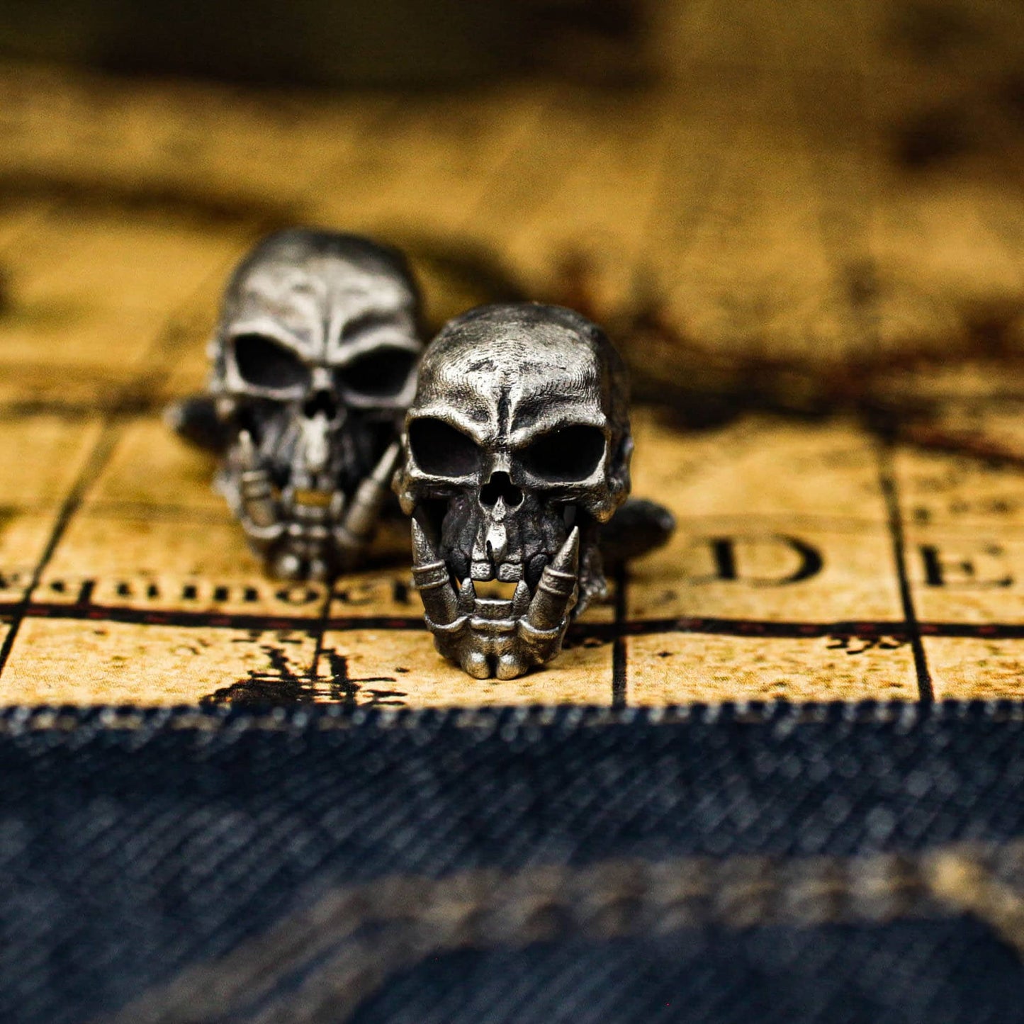 Orc Warrior Cufflinks - Handmade 925 Sterling Silver