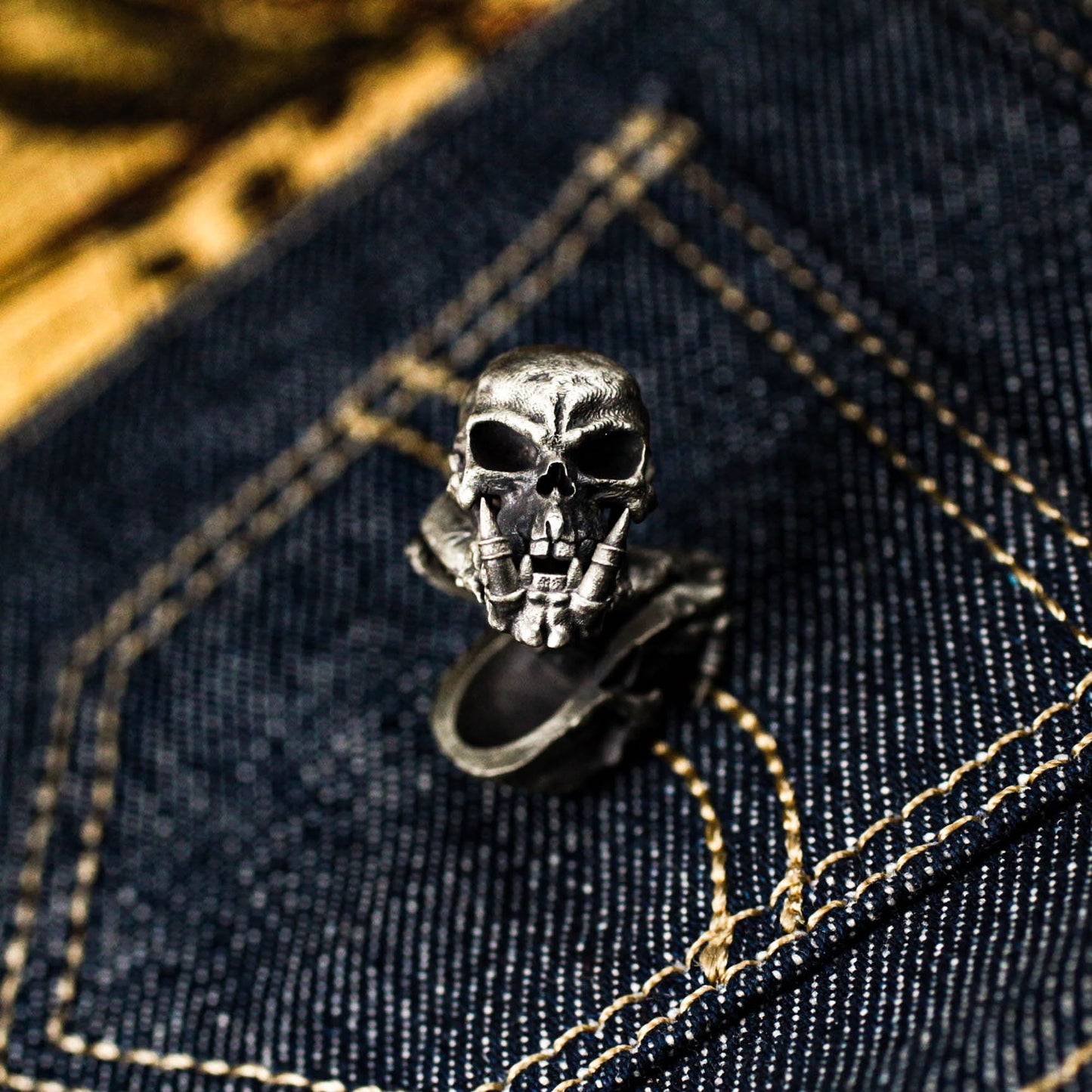 Orc Warrior Cufflinks - Handmade 925 Sterling Silver