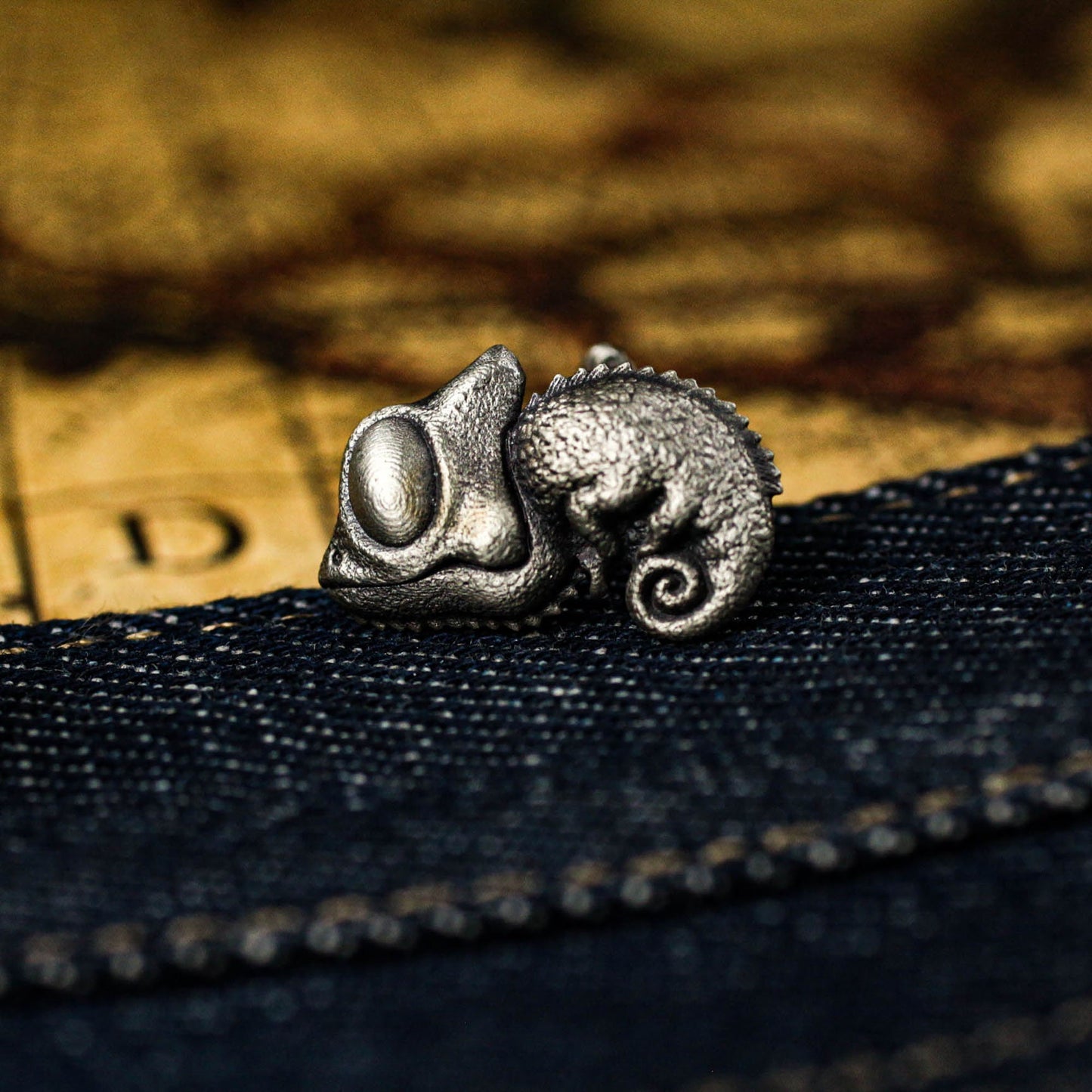 Chameleon Cufflinks, 925 Silver Handmade