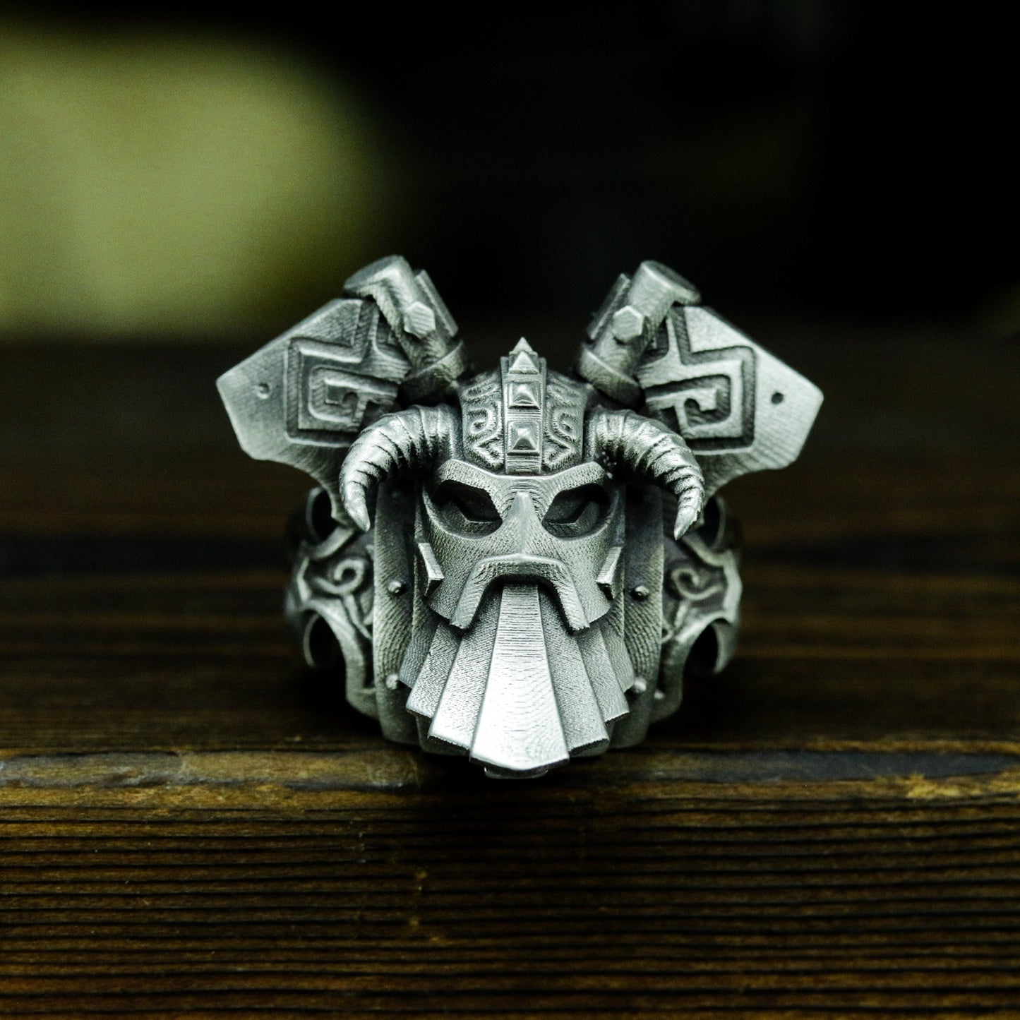 Paladin Helm Ring ¨C 925 Silver Handmade