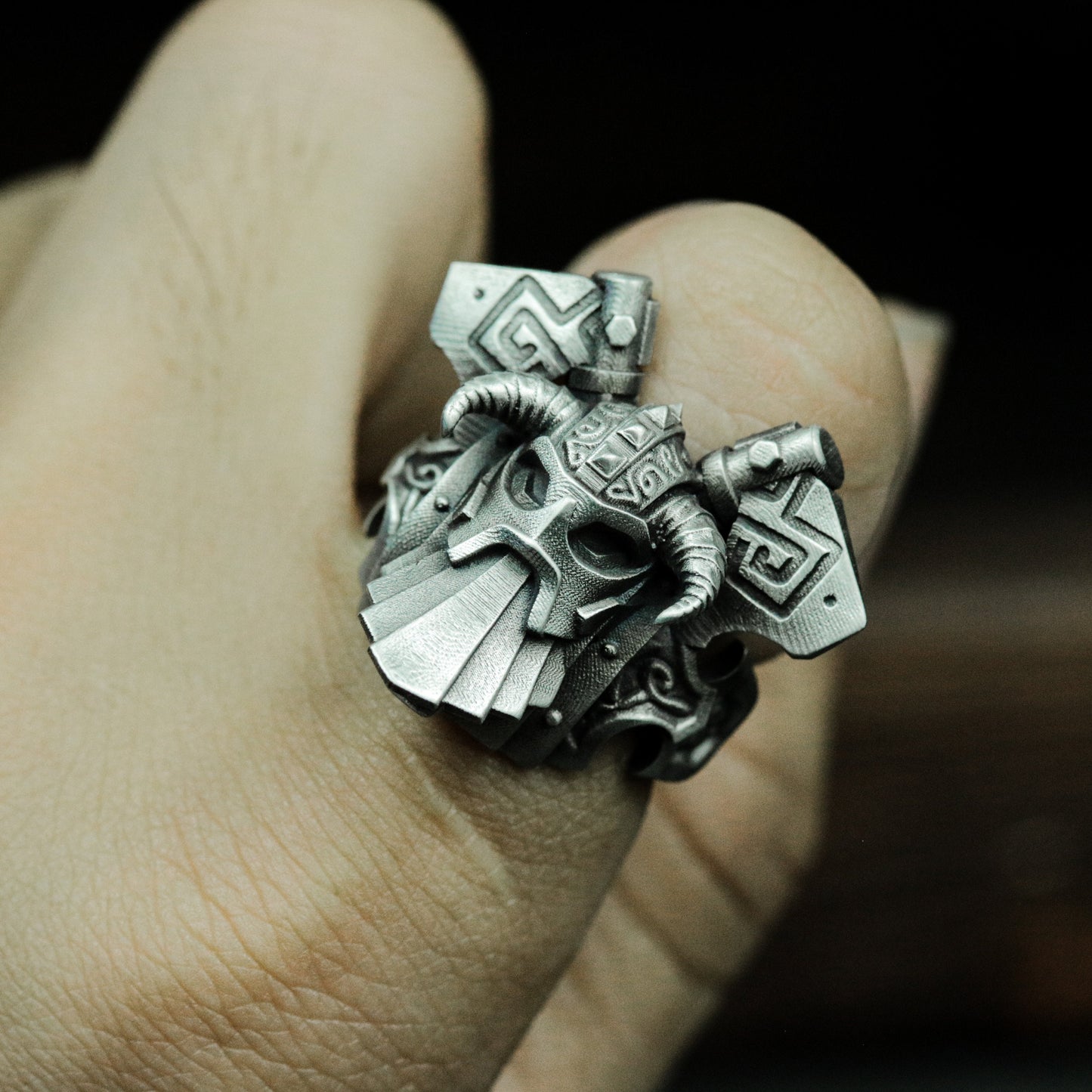 Paladin Helm Ring ¨C 925 Silver Handmade
