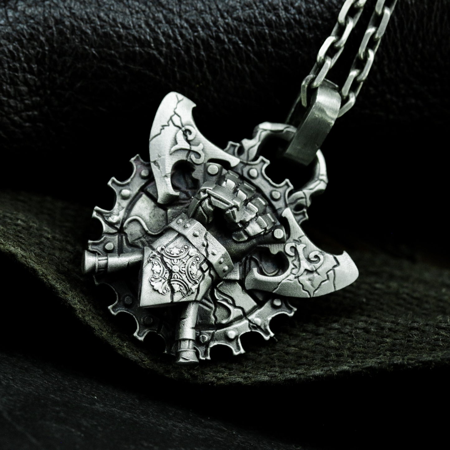 War Oath Fist Pendant - 925 Silver Handmade