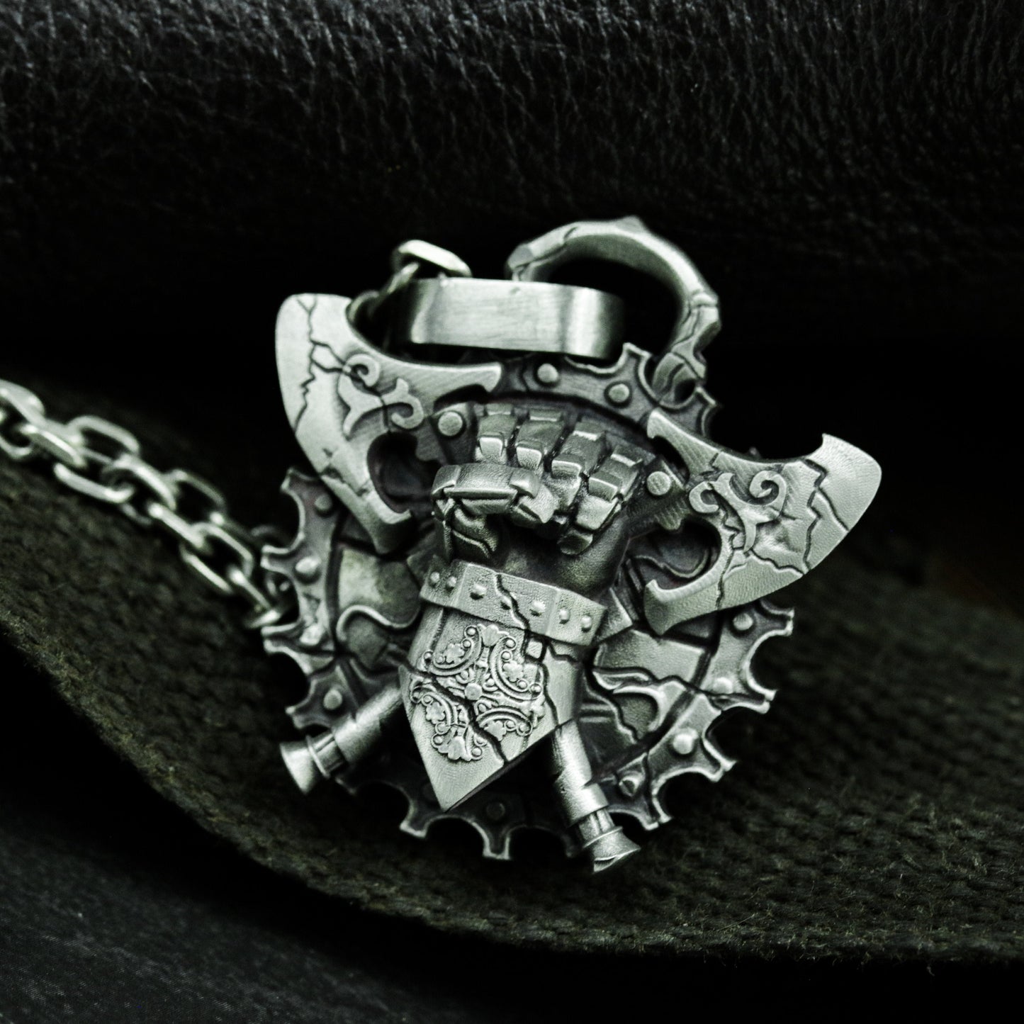 War Oath Fist Pendant - 925 Silver Handmade