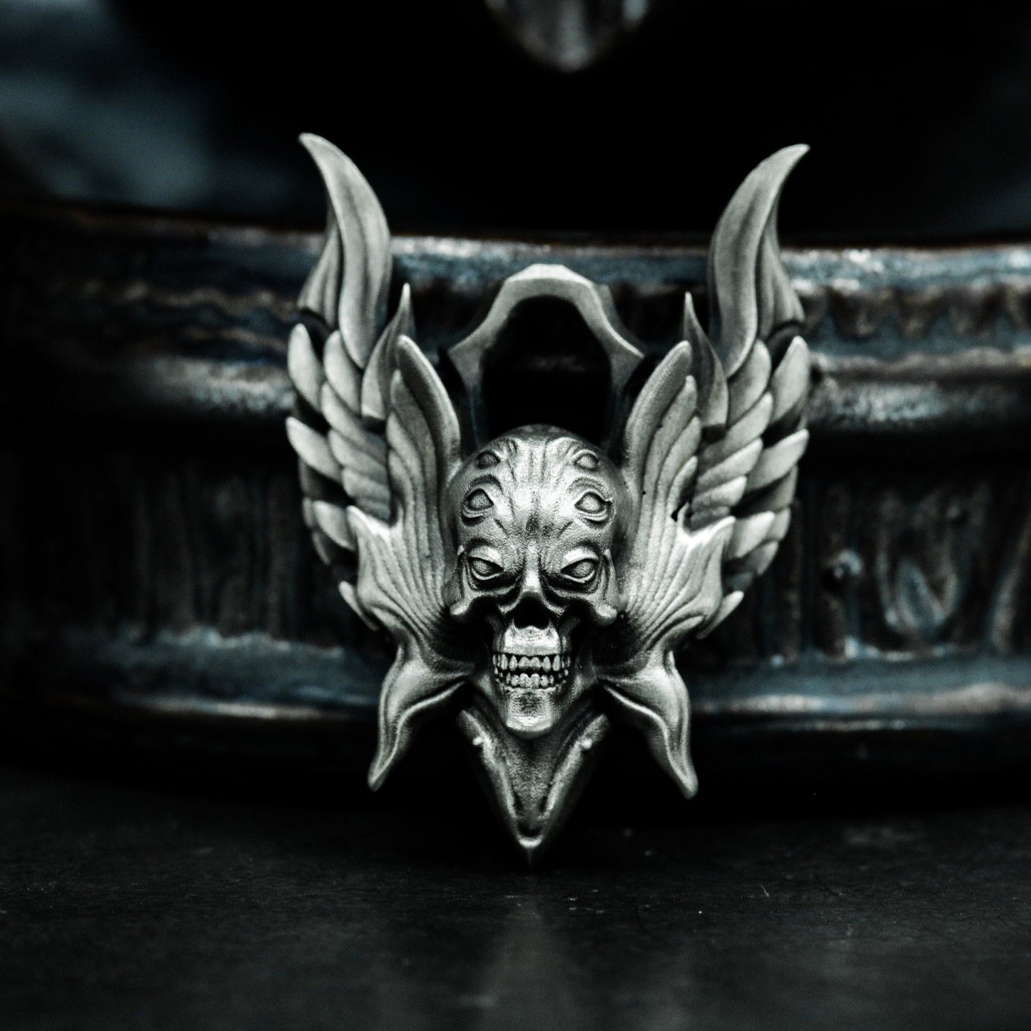 Winged God Pendant ¨C Handmade 925 Silver Beast Deity Necklace