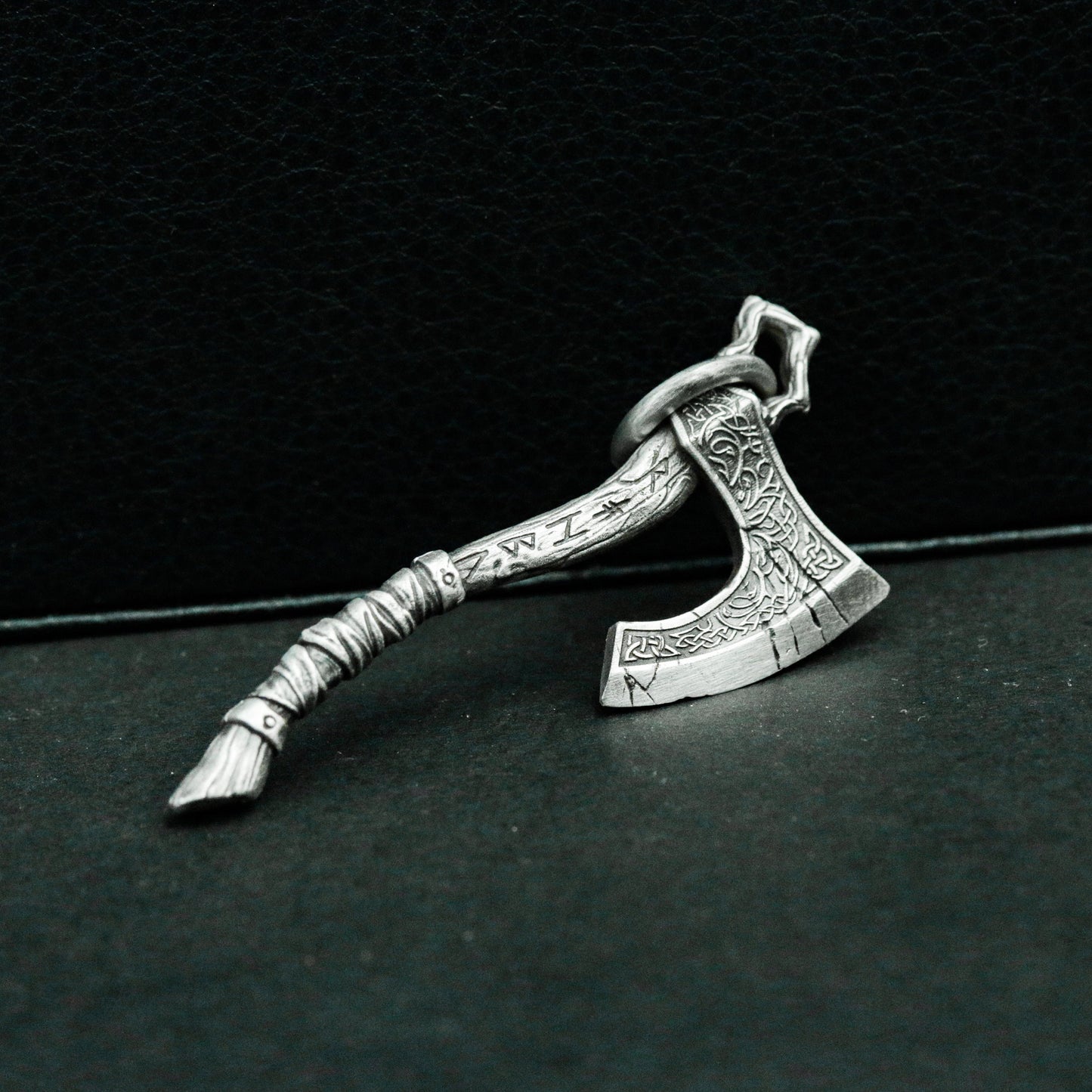 Tribal Axe Rune Pendant - 925 Silver Handmade