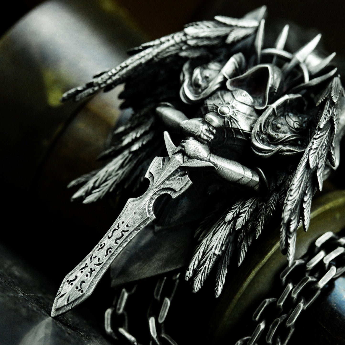Angel Warrior Sword Pendant - 925 Sterling Silver Handmade