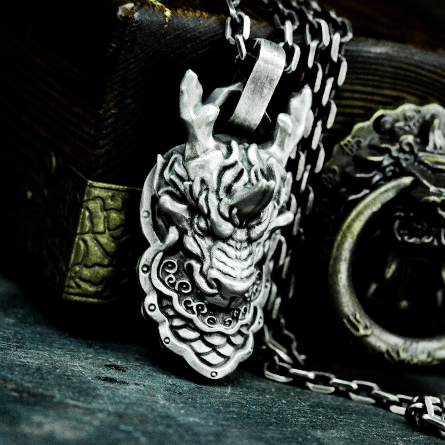 Azure Dragon Pendant ¨C 925 Sterling Silver Handmade